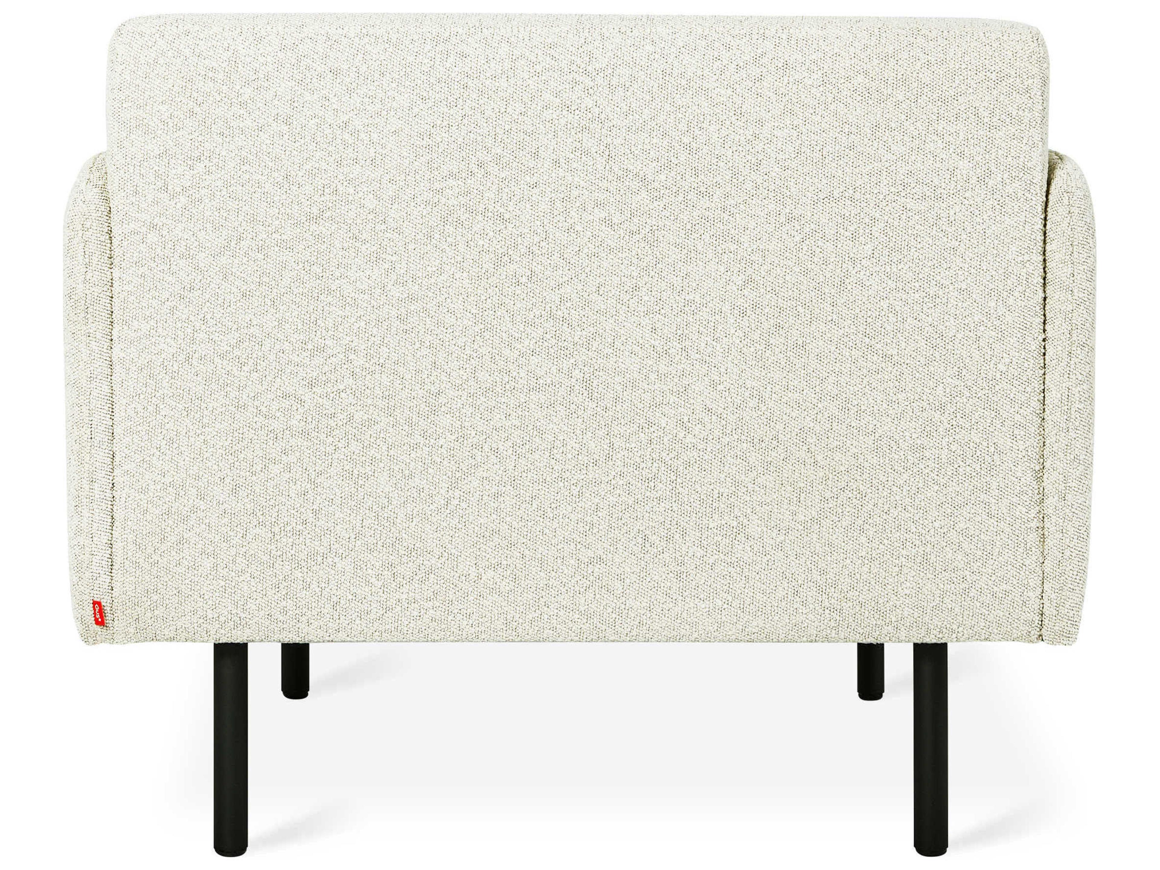 Gus* Modern Foundry White Fabric Accent Chair