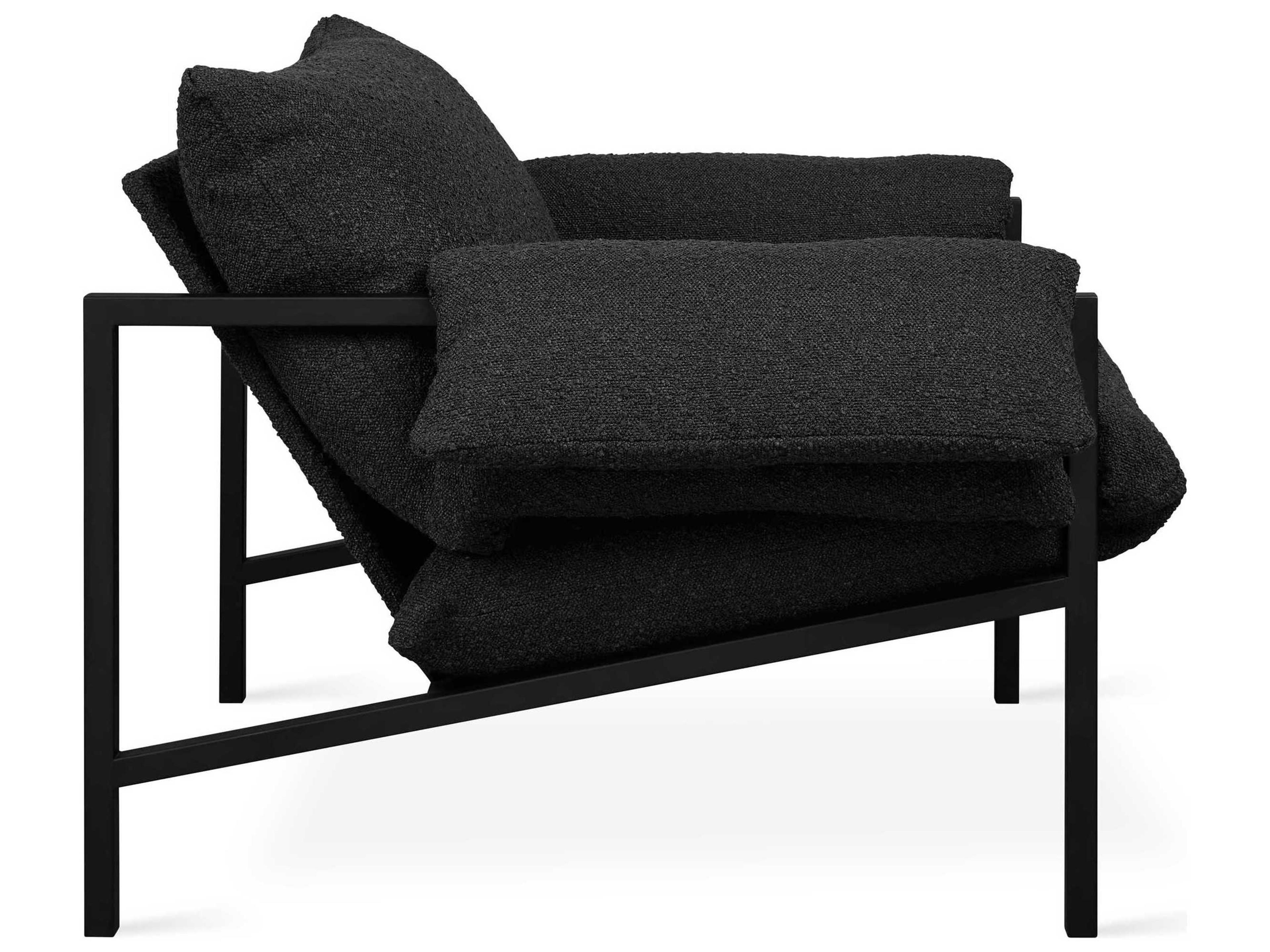 Gus* Modern Fulton Black Fabric Accent Chair