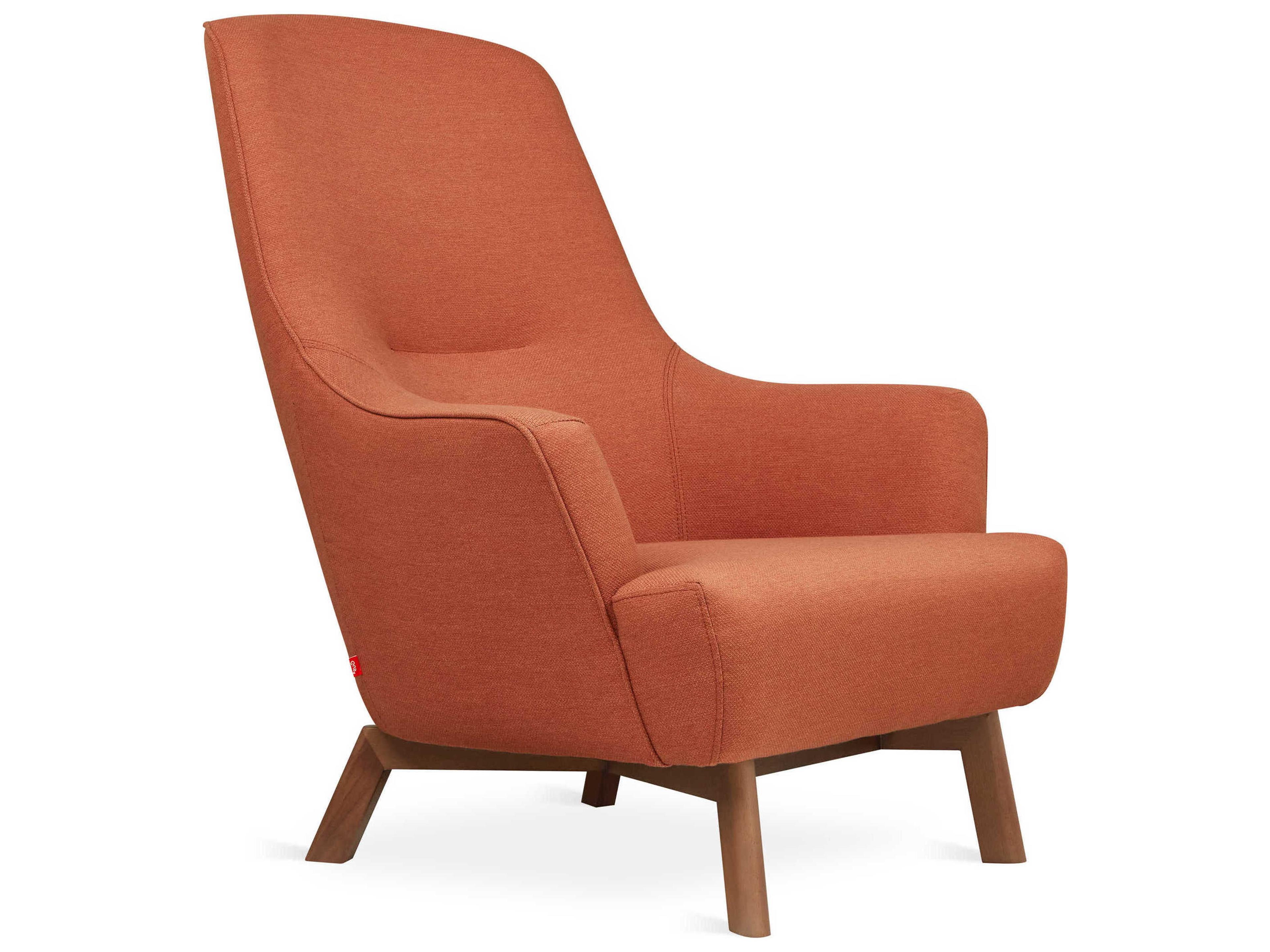 Hilary Orange Fabric Accent Chair