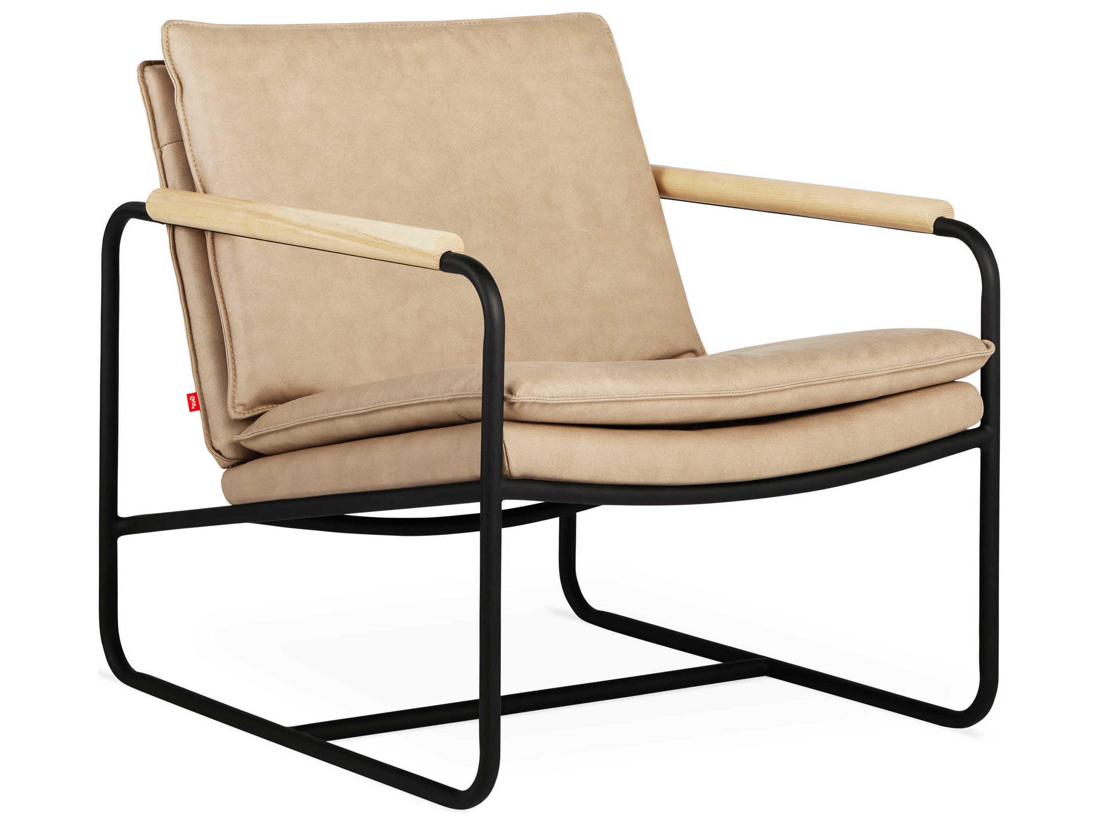 Kelso Beige Leather Accent Chair