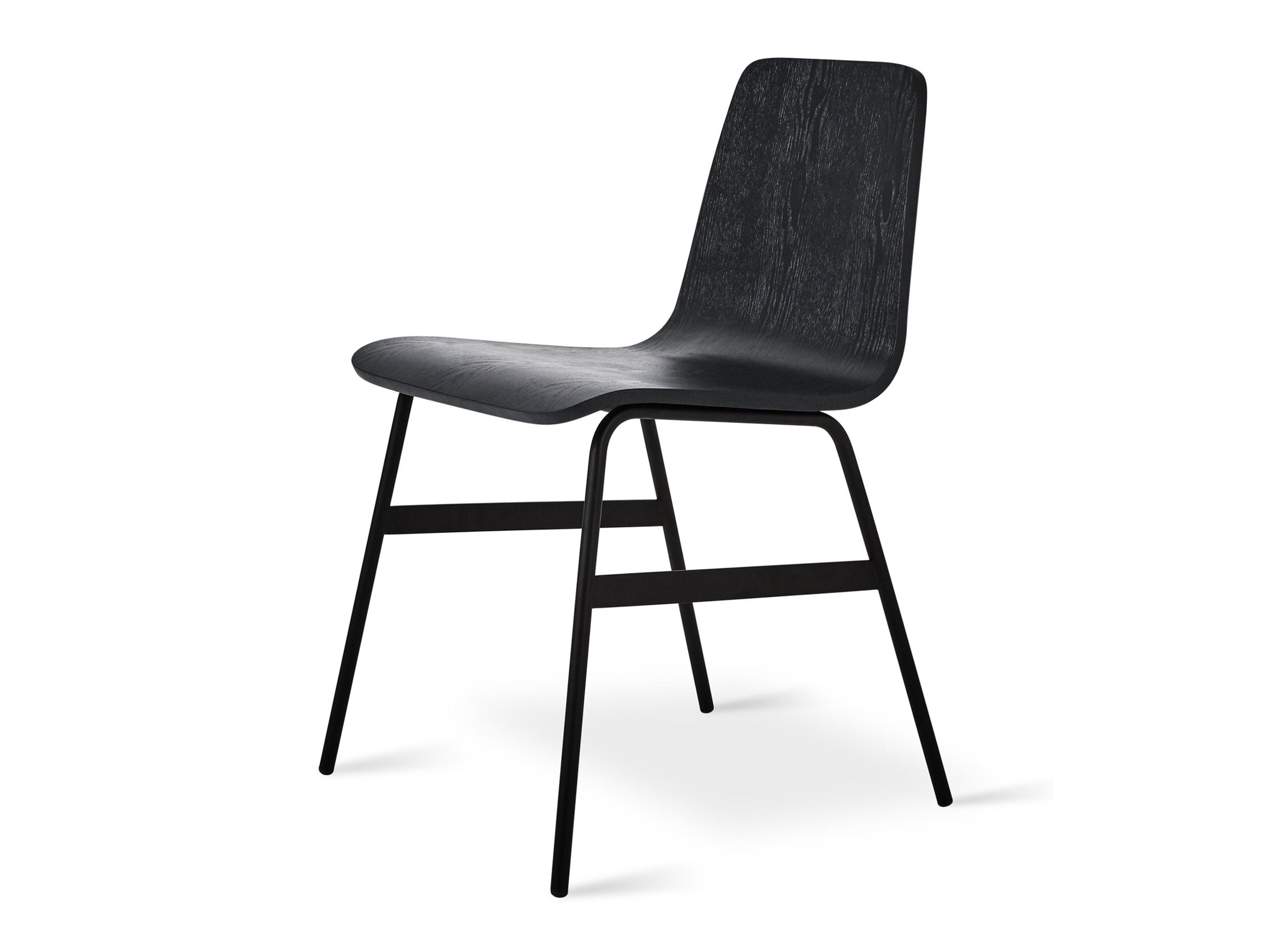 Lecture Ash Wood Black Side Dining Chair