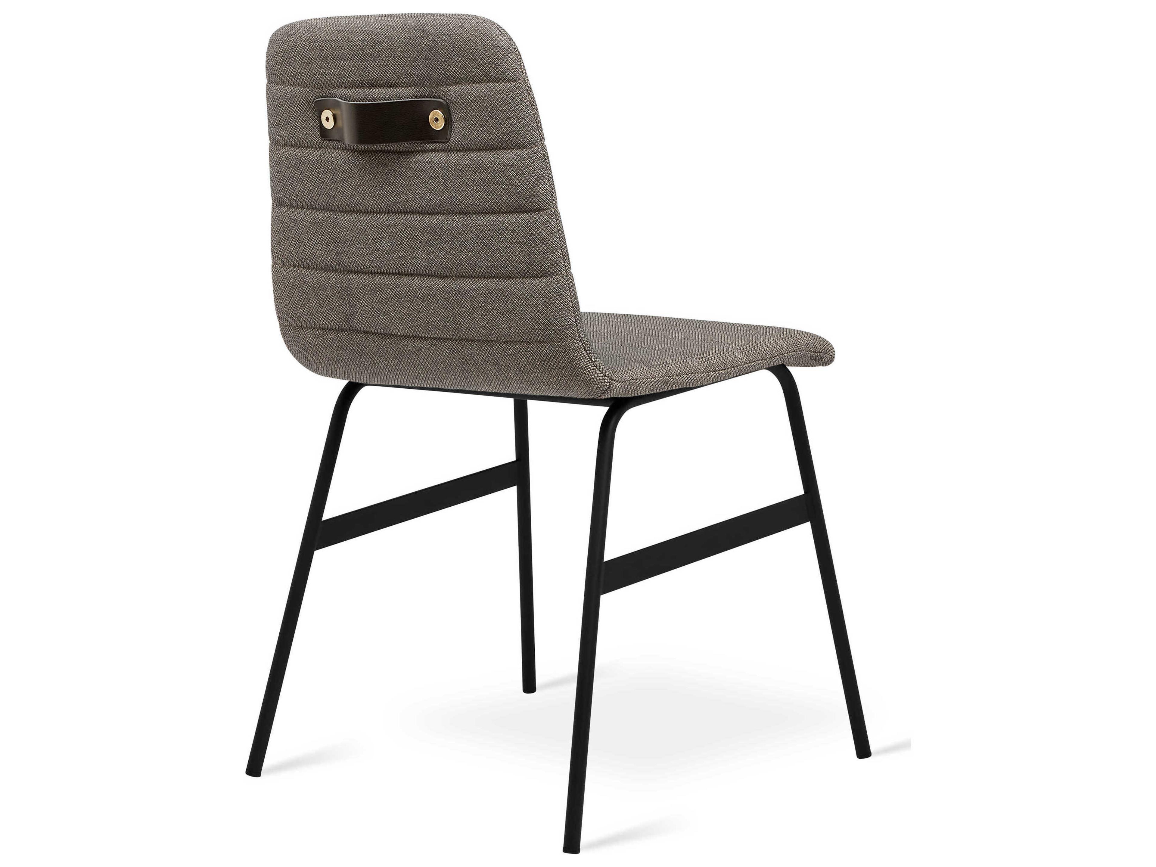 Gus* Modern Lecture Fabric Gray Upholstered Side Dining Chair