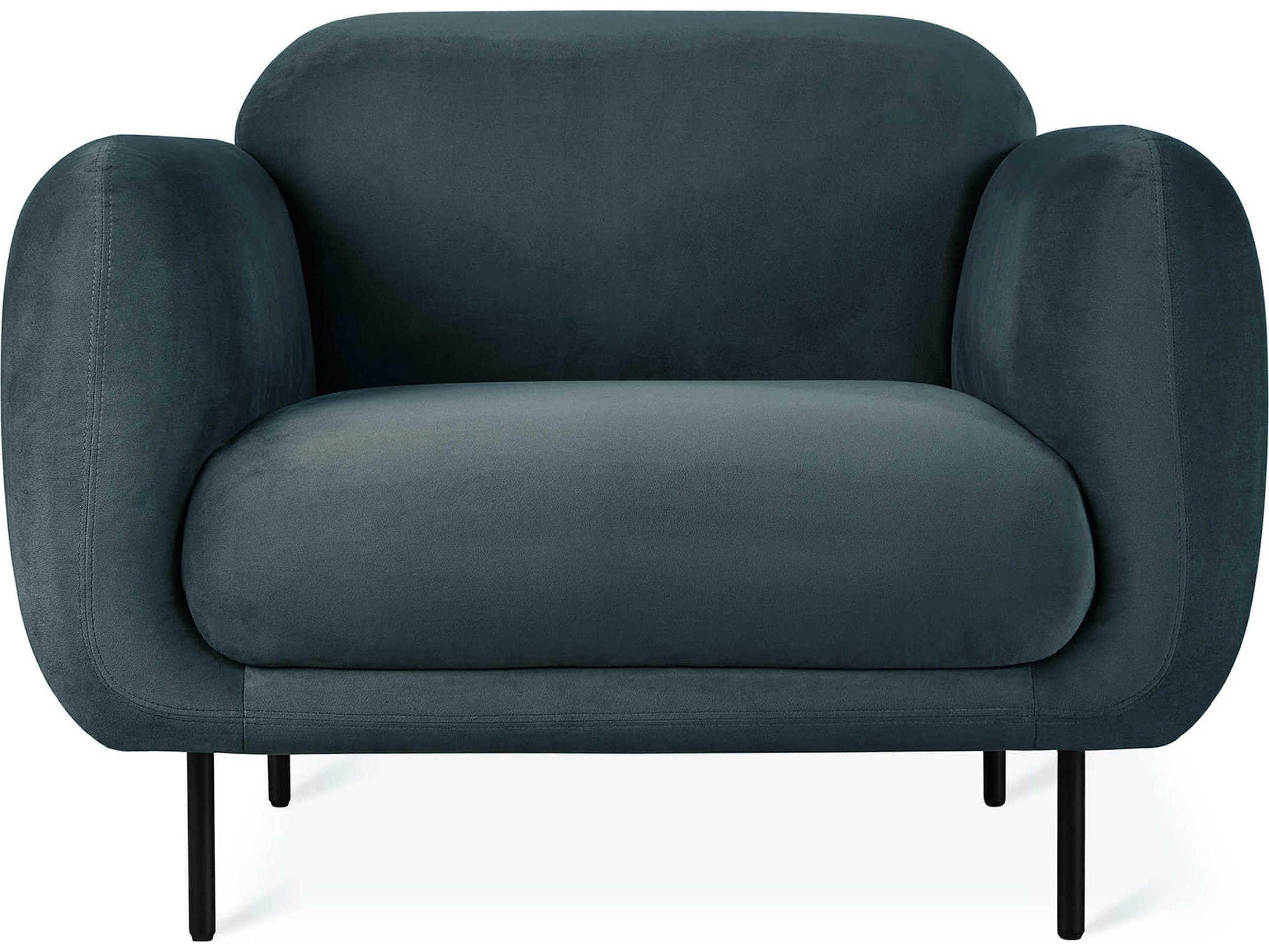 Gus* Modern Nord Blue Fabric Accent Chair