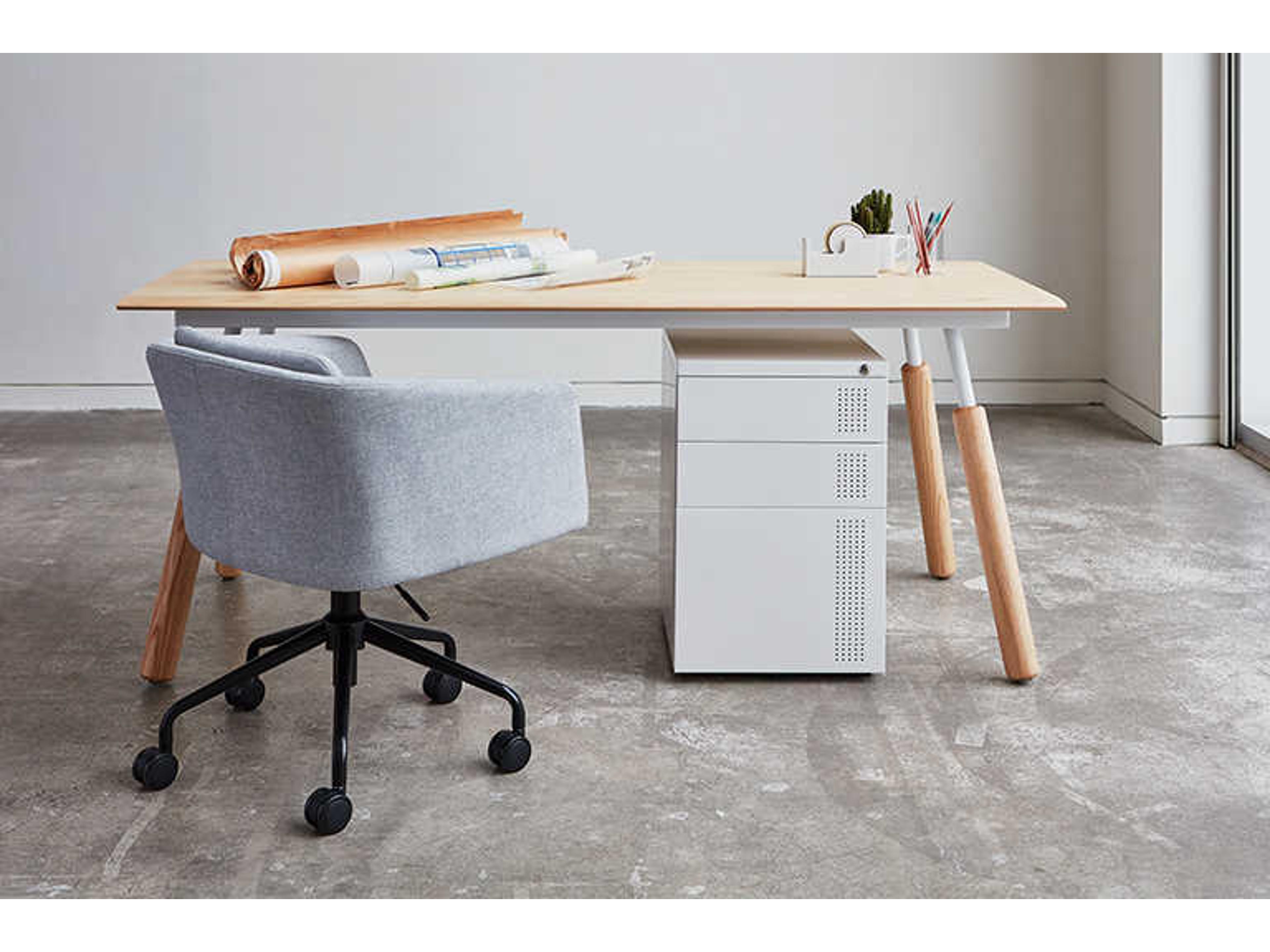 Gus* Modern Radius Upholstered Adjustable Swivel Executive Desk Chair