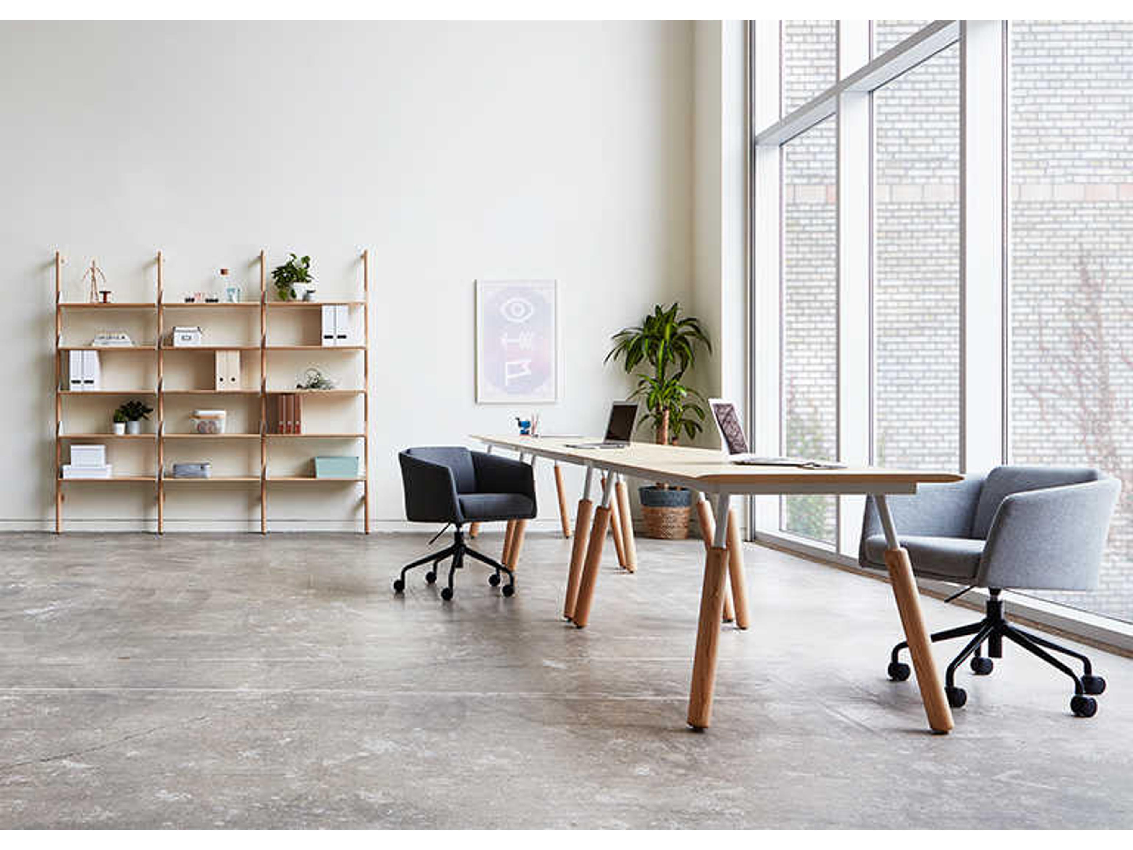 Gus* Modern Radius Upholstered Adjustable Swivel Executive Desk Chair