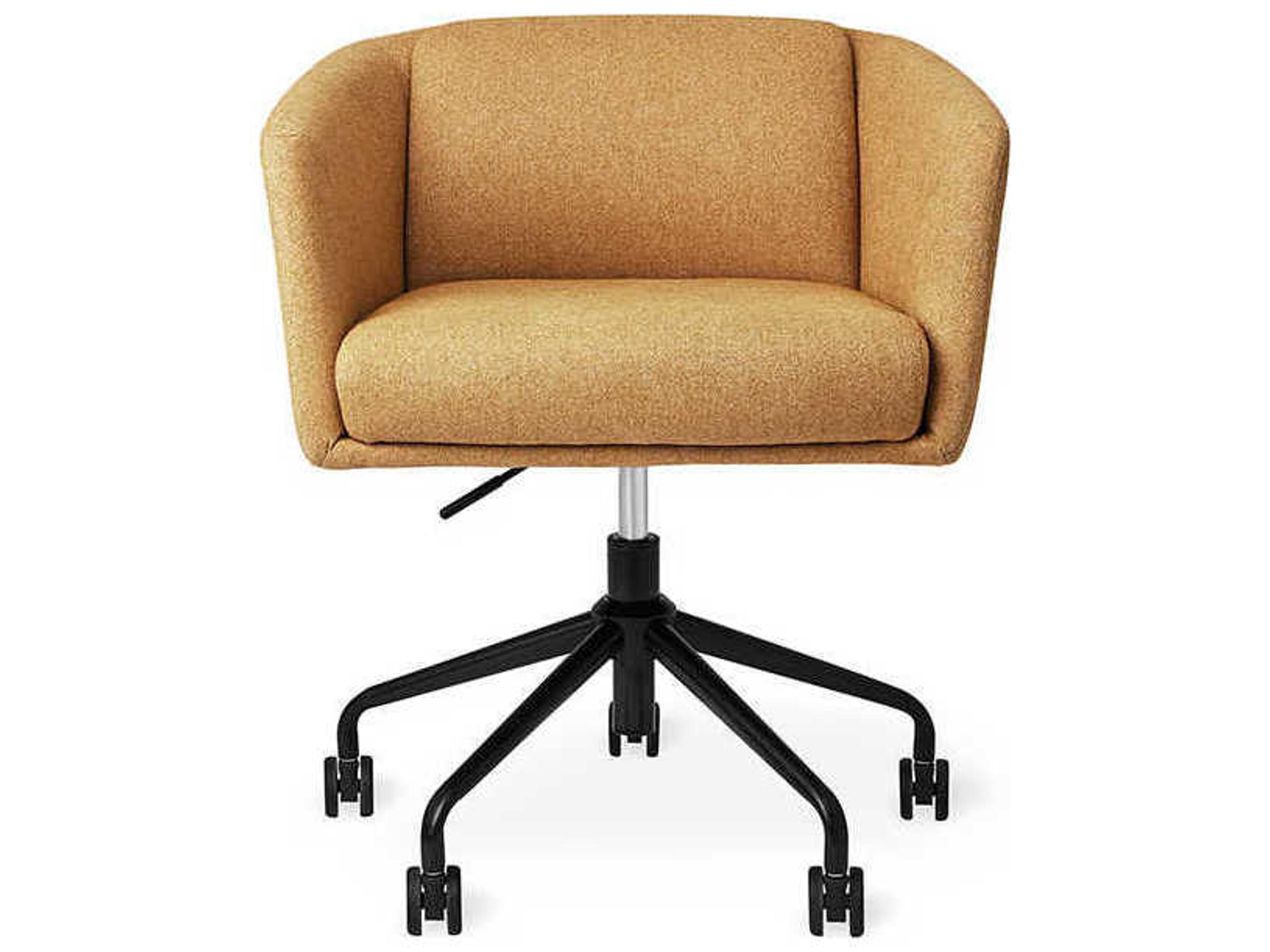 Gus* Modern Radius Yellow Upholstered Adjustable Swivel Executive Desk Chair