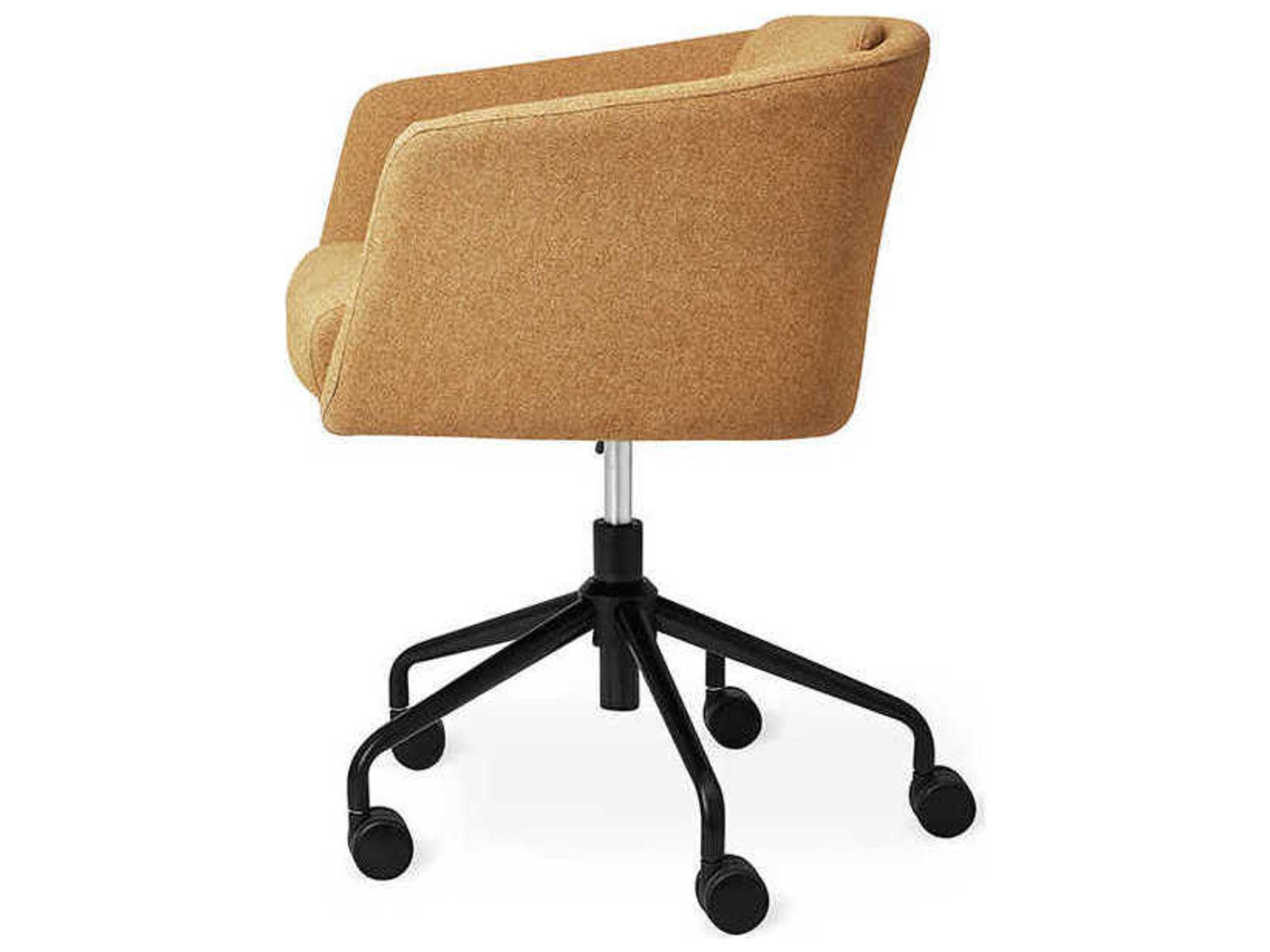 Gus* Modern Radius Yellow Upholstered Adjustable Swivel Executive Desk Chair