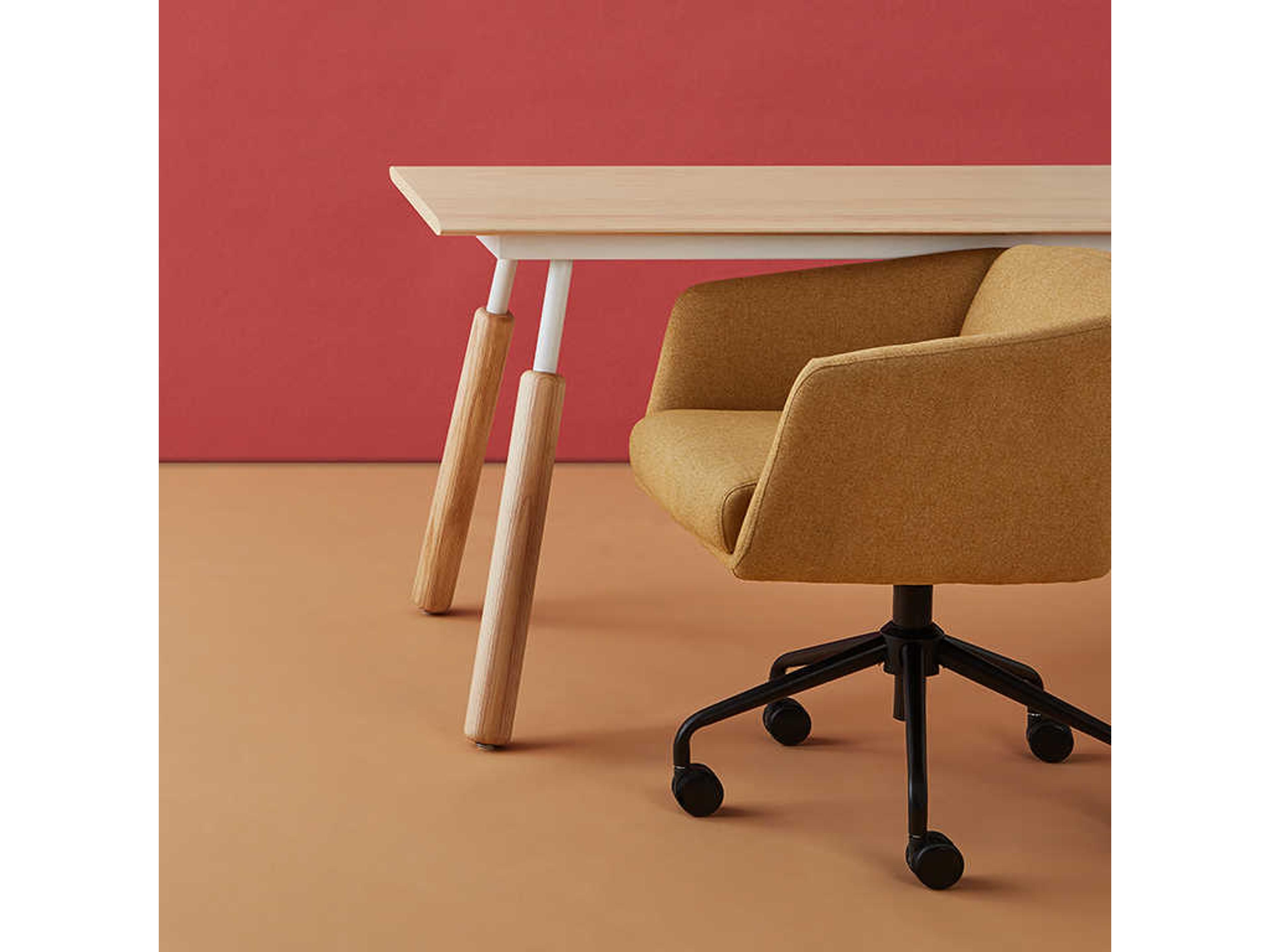 Gus* Modern Radius Yellow Upholstered Adjustable Swivel Executive Desk Chair