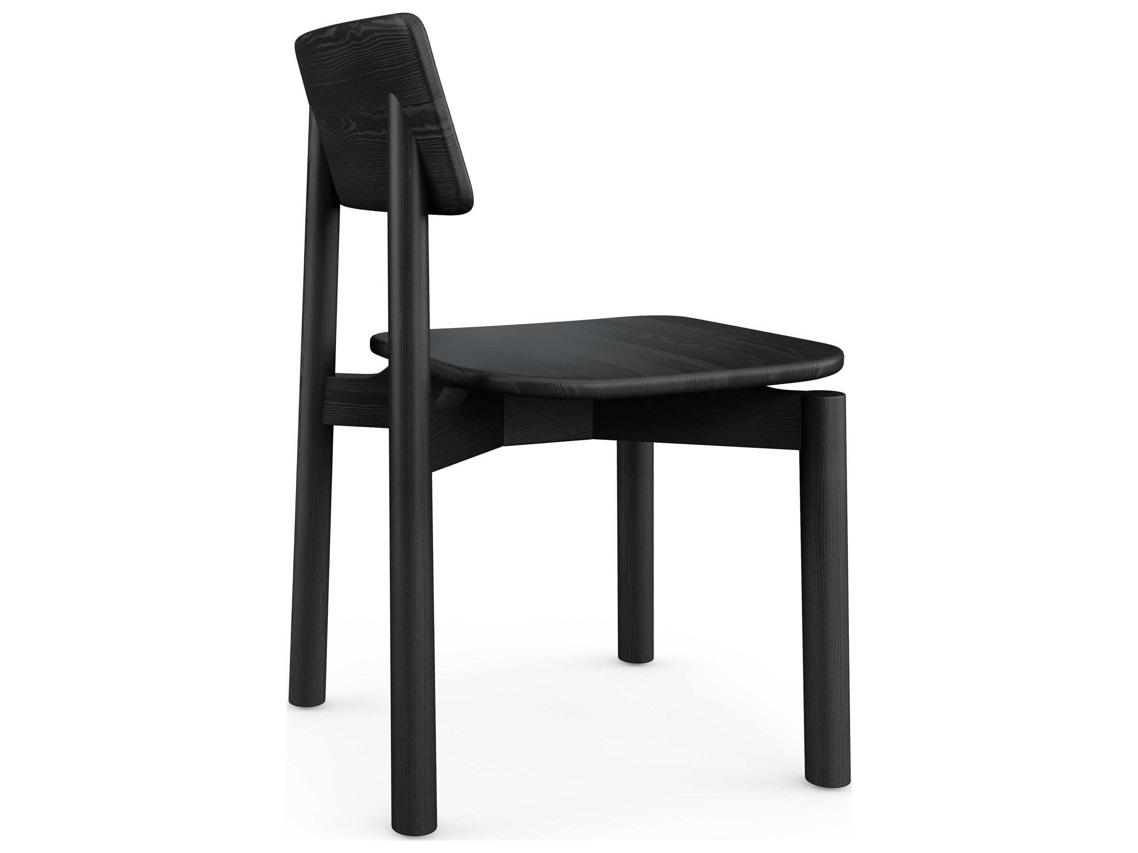 Gus* Modern Ridley Ash Wood Black Side Dining Chair