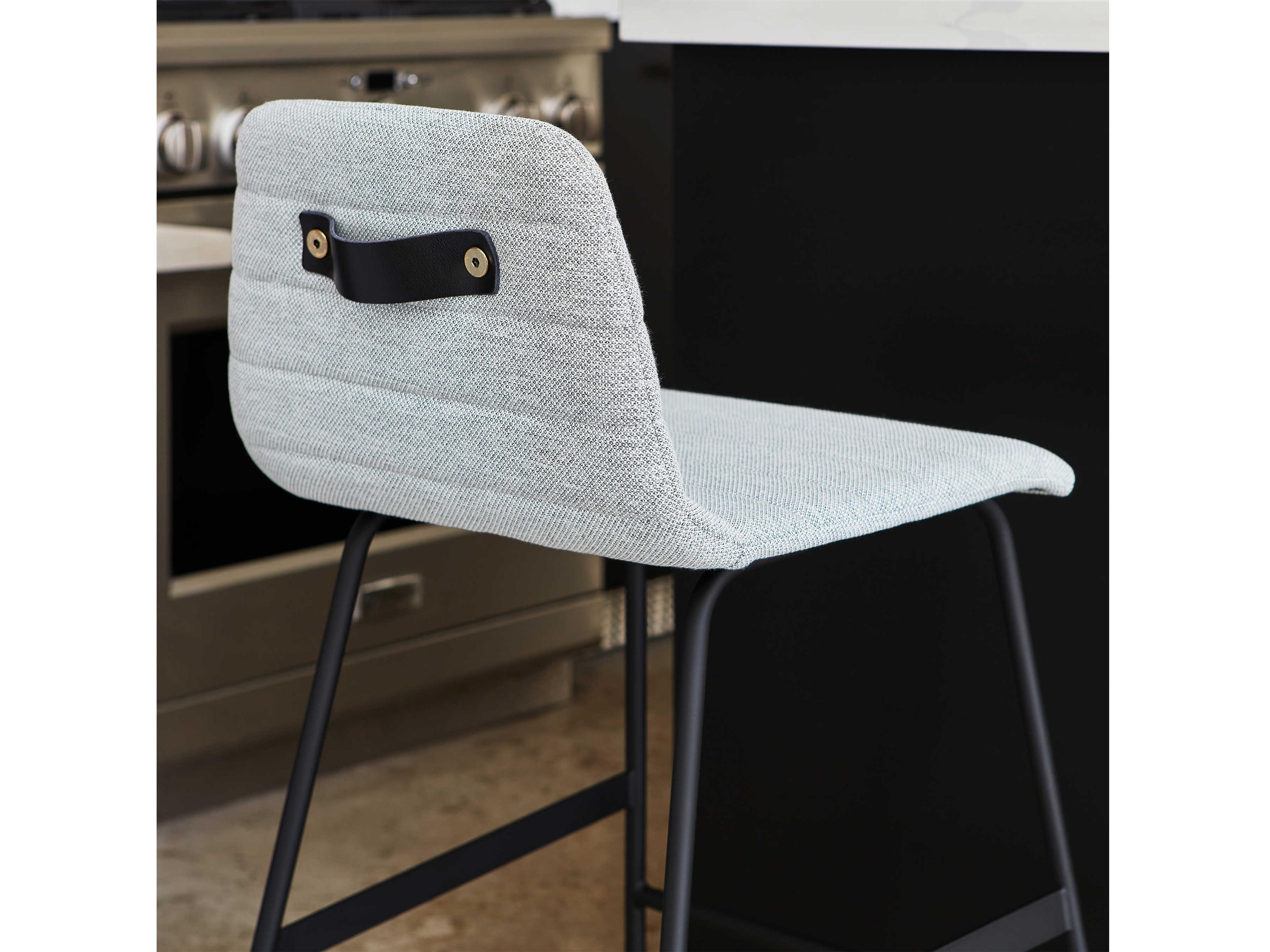 Gus* Modern Lecture Upholstered Pixel Shale Counter Stool