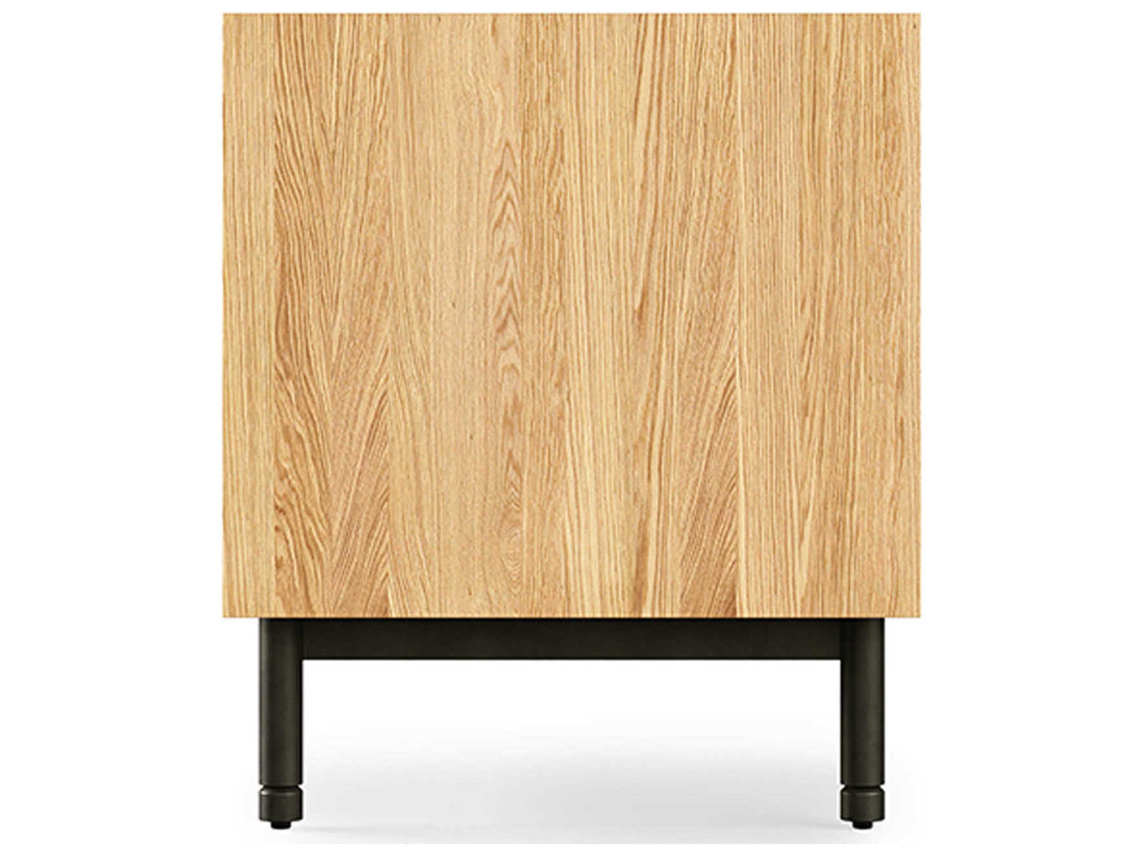 Gus* Modern Munro 72" Oak Wood White Credenza Sideboard