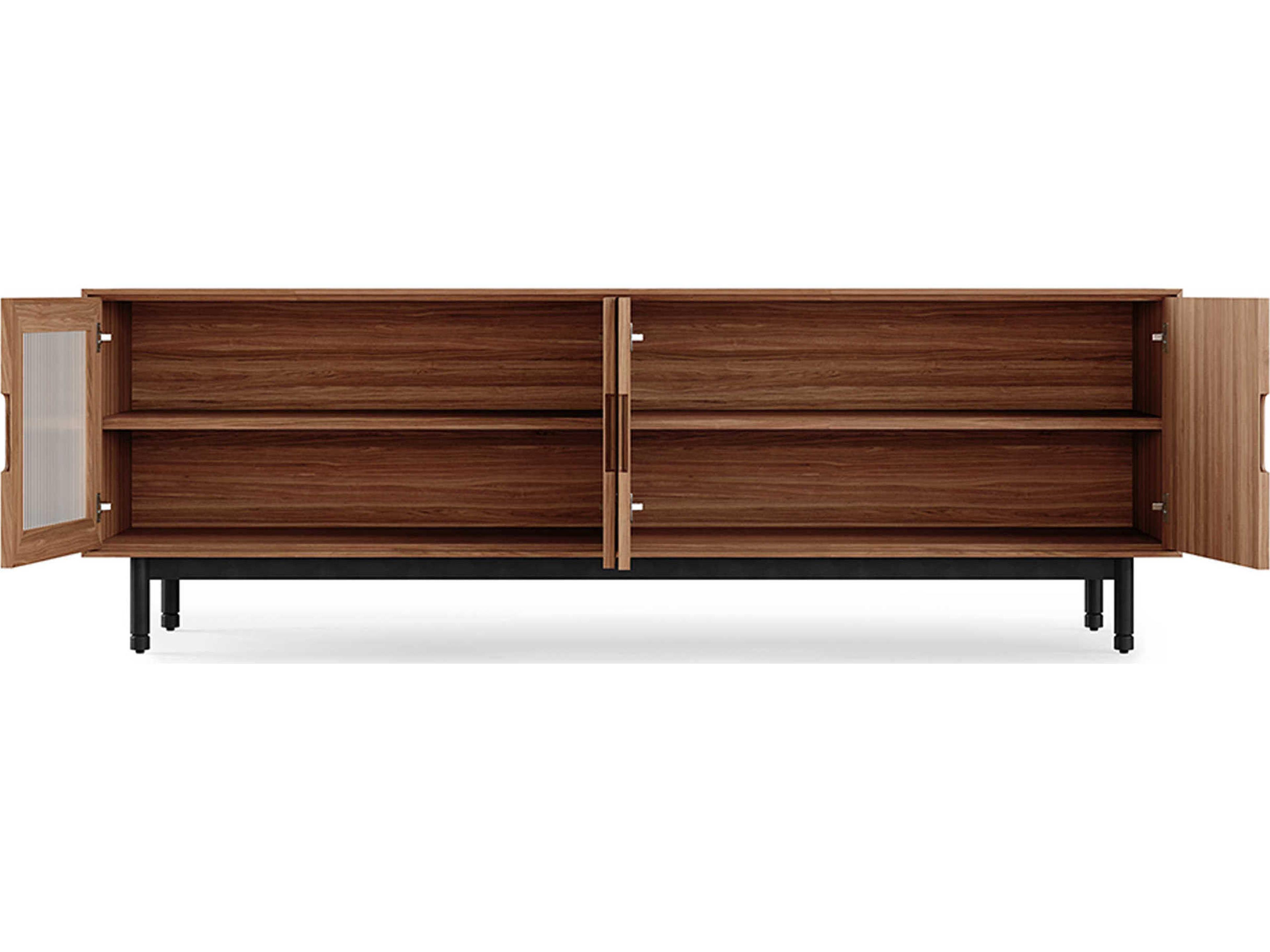 Gus* Modern Munro 72" Walnut Wood Credenza Sideboard