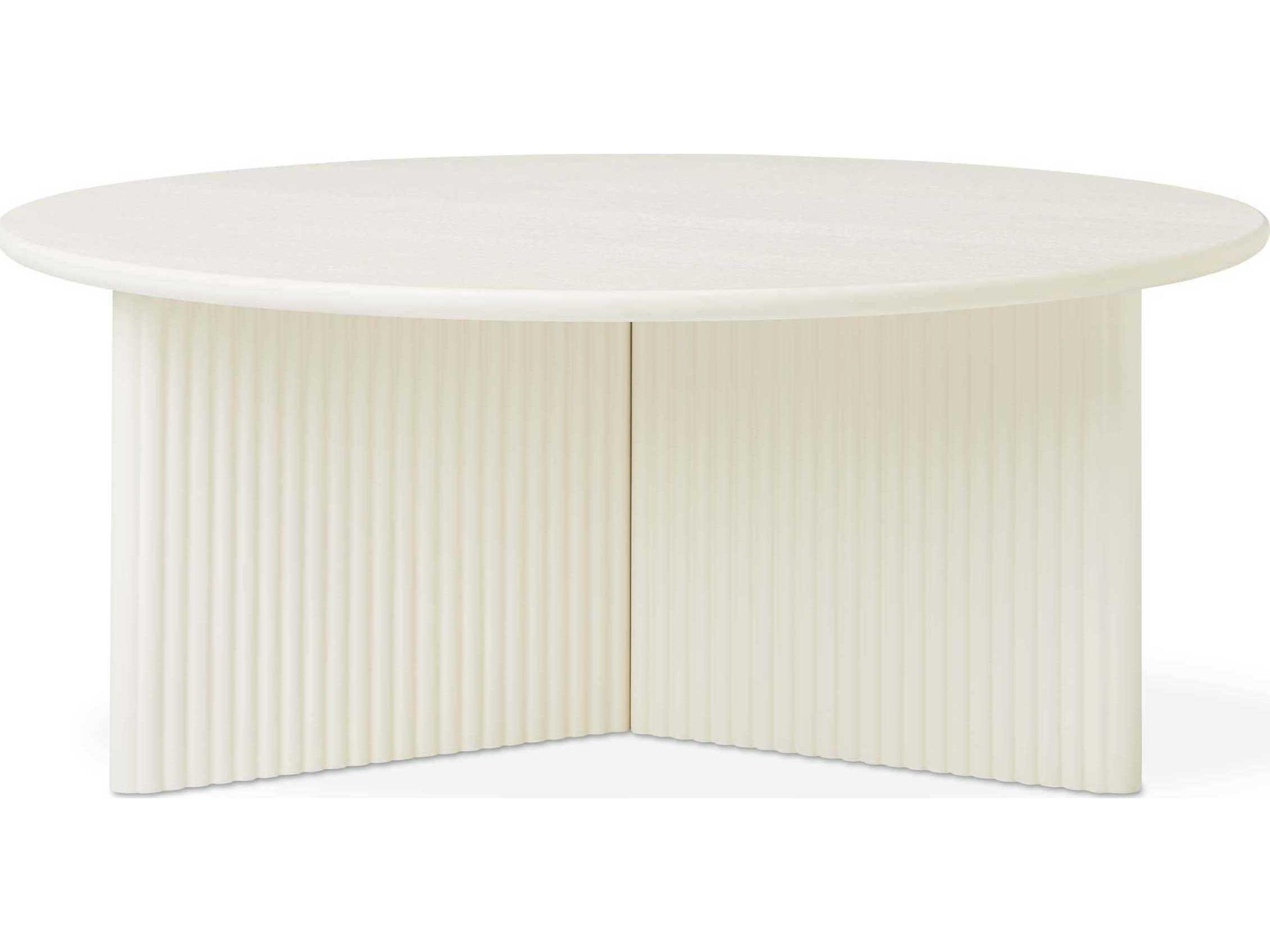 Odeon End Table Pearl Round Wood