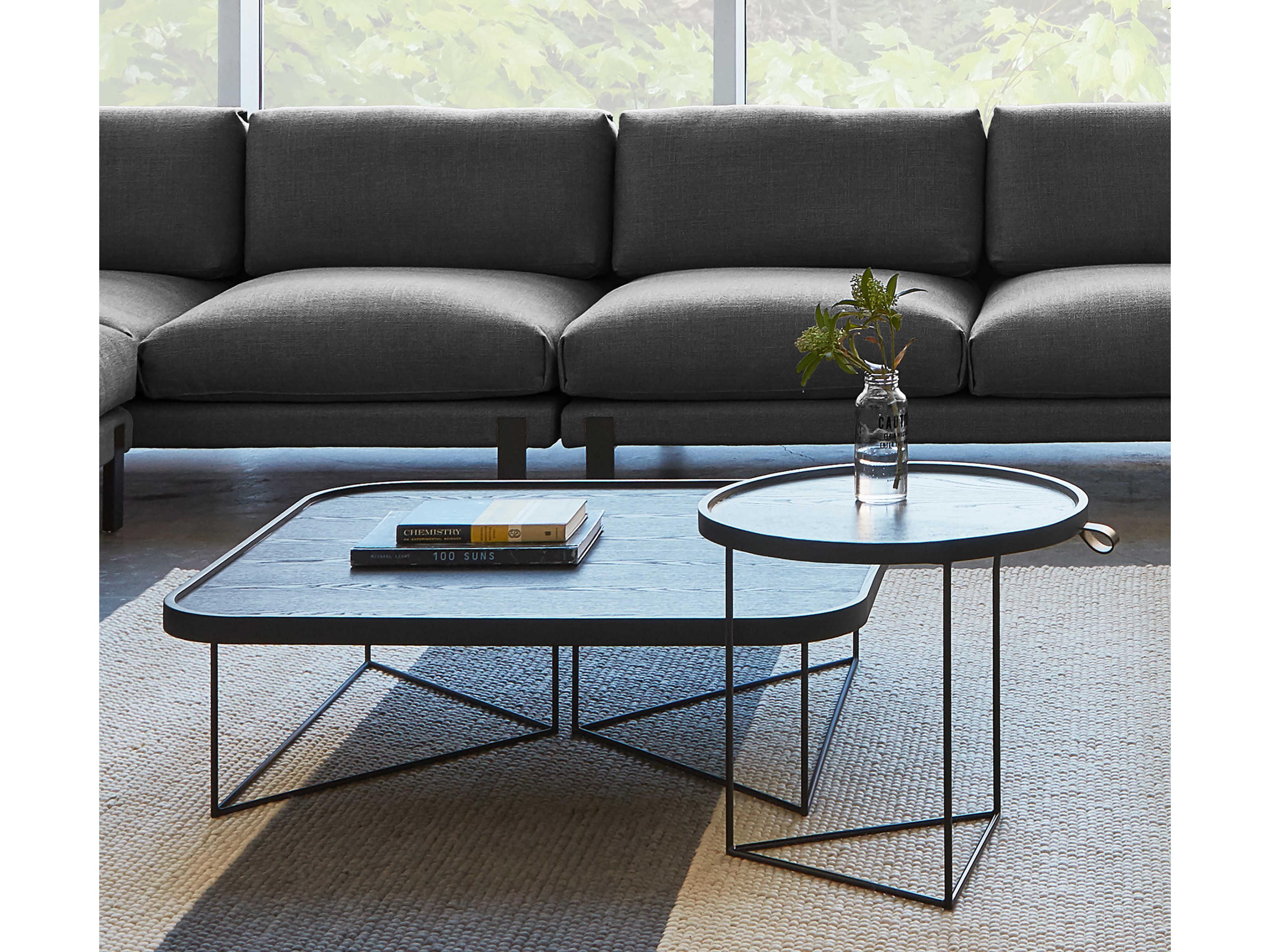 Gus* Modern Porter Round Wood Ash Black End Table