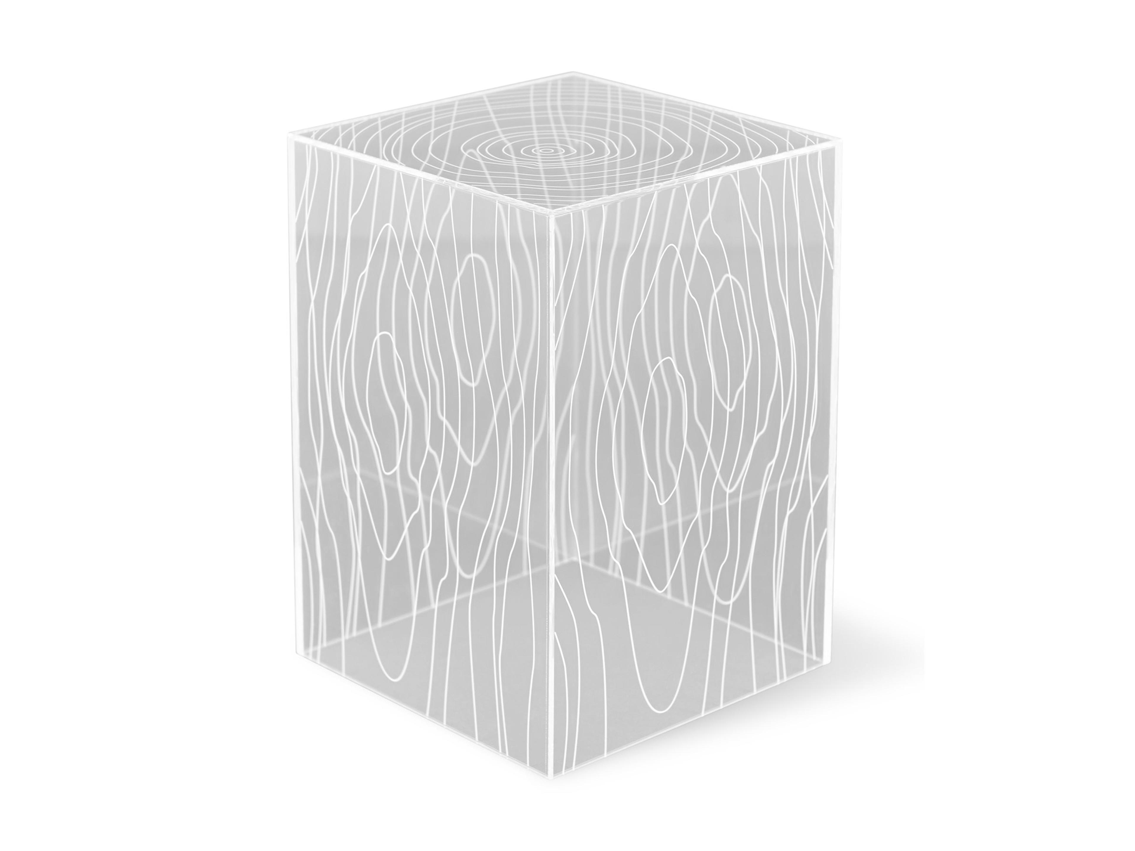 Timber Square Glass Clear Acrylic End Table