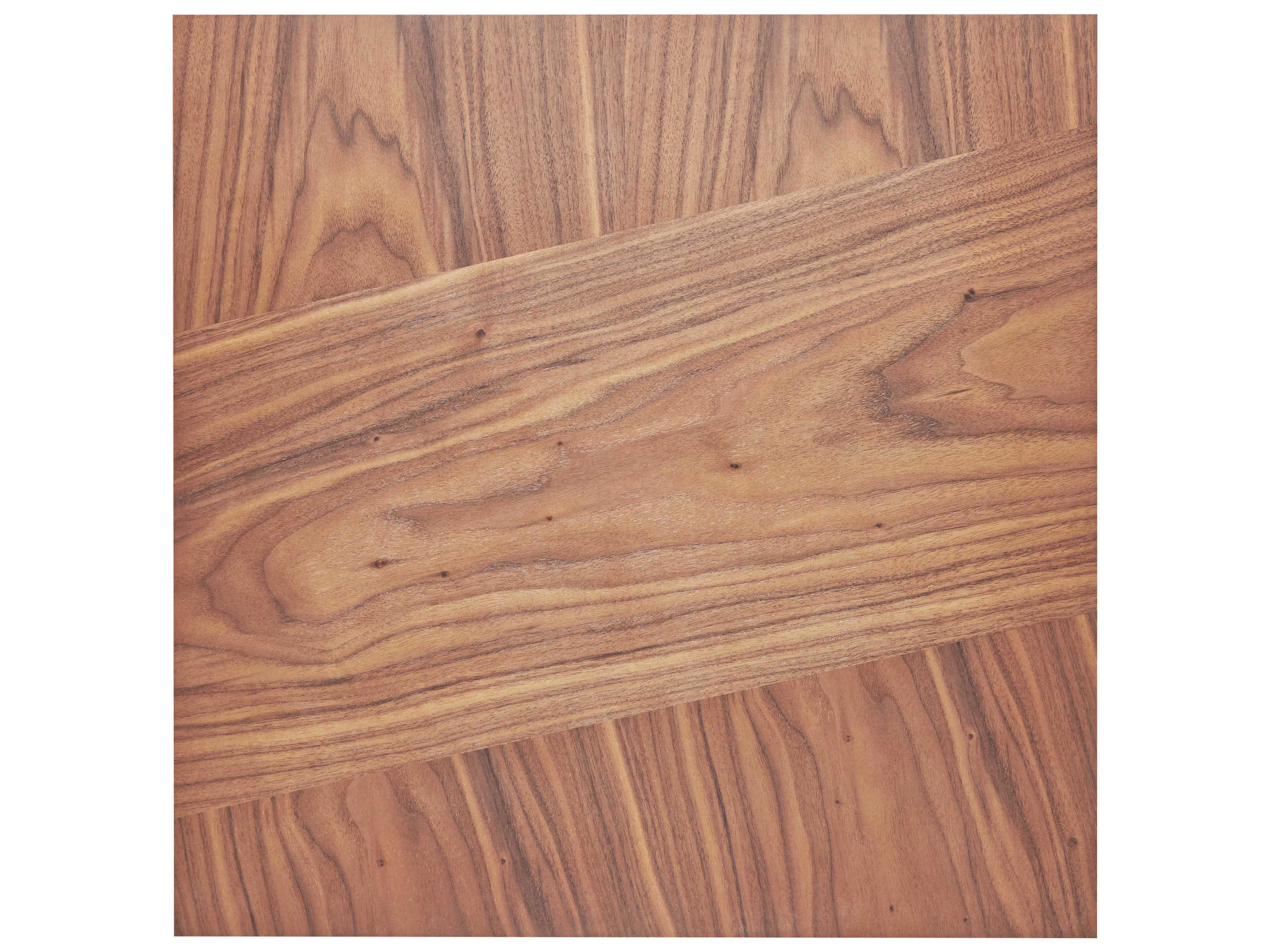 Gus* Modern Tobias Square Wood Walnut Black Coffee Table