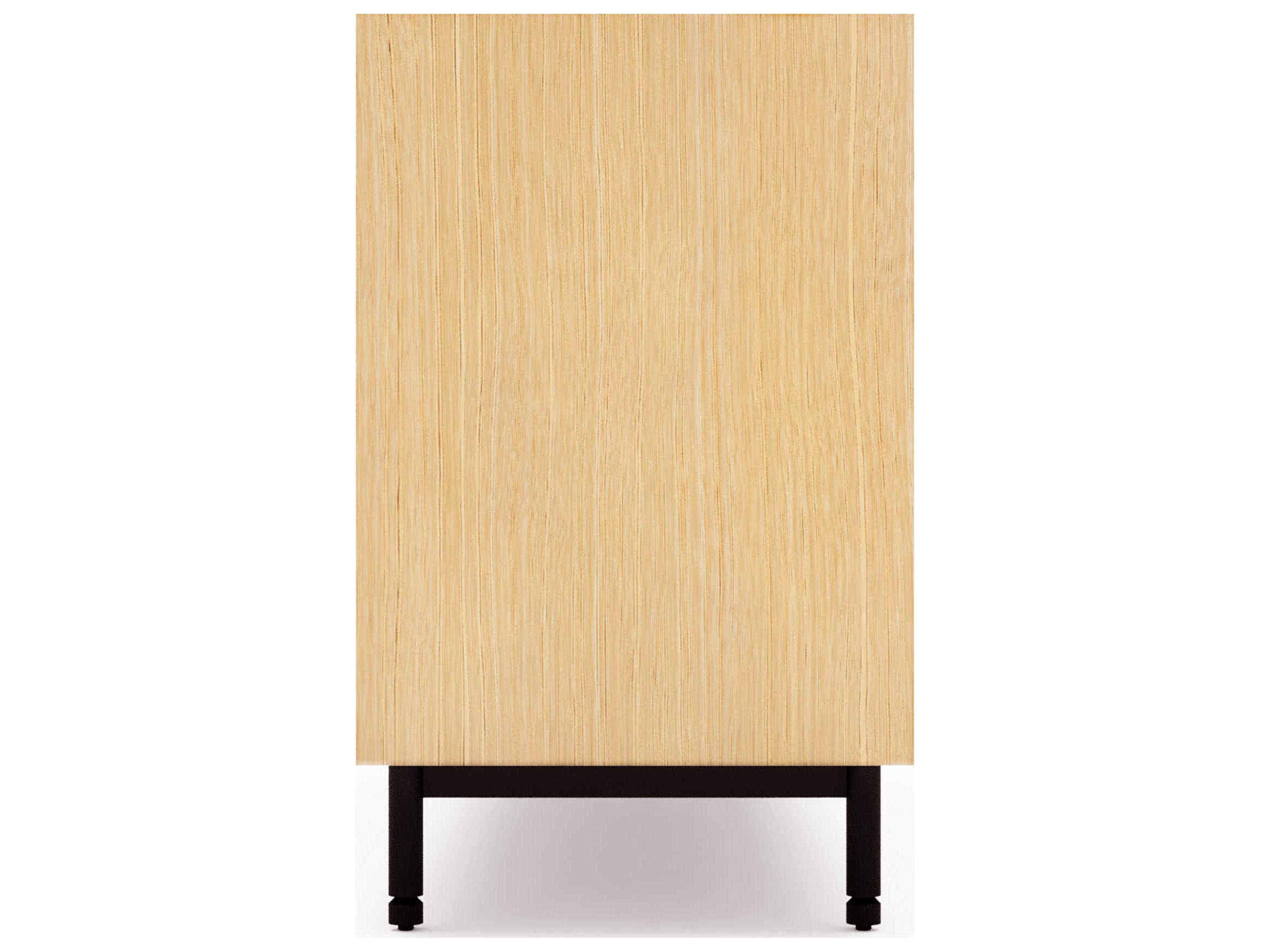 Gus* Modern Munro 6-Drawers Black Oak Wood Double Dresser