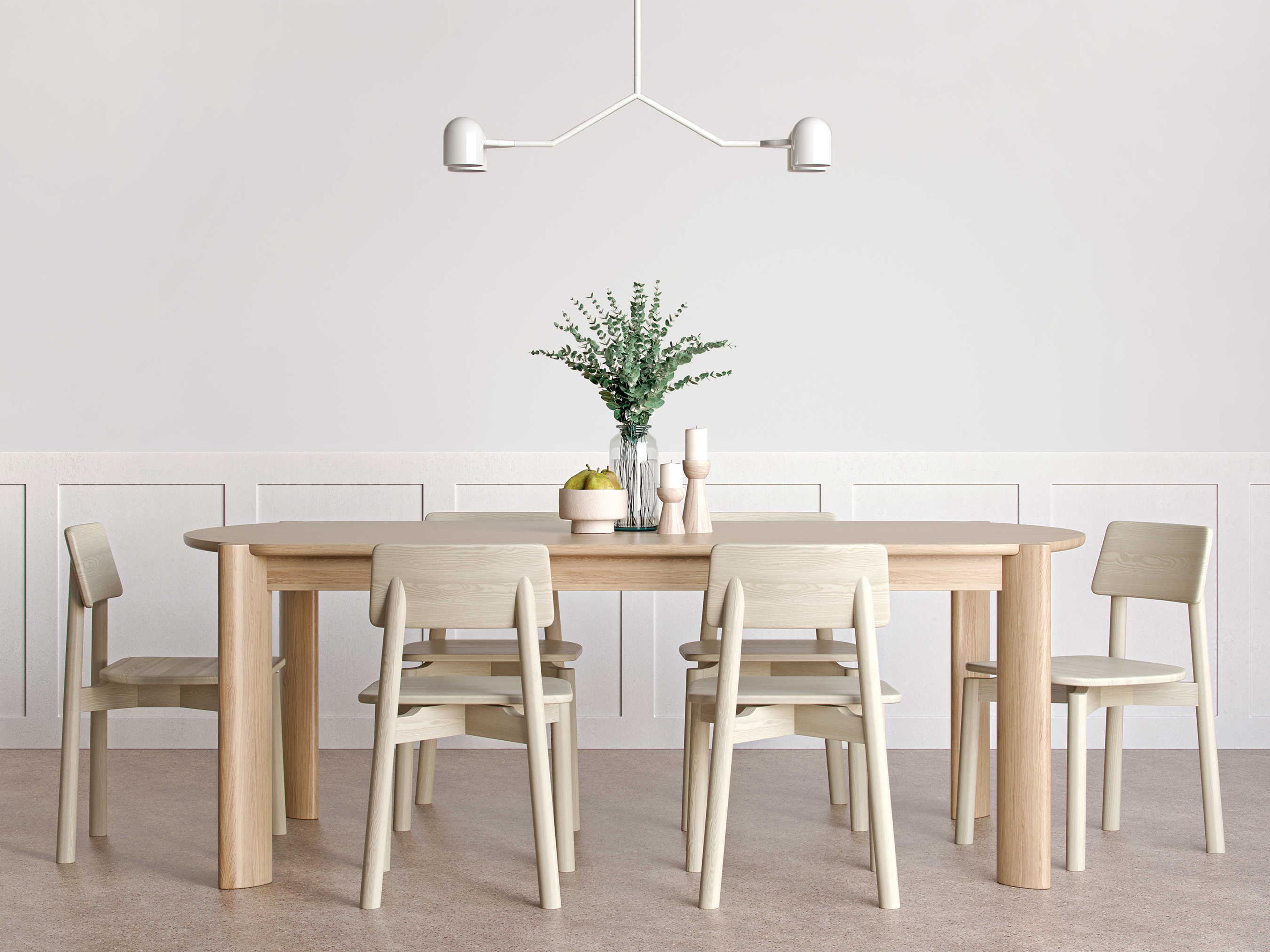 Gus* Modern Bancroft Oval Wood White Oak Dining Table