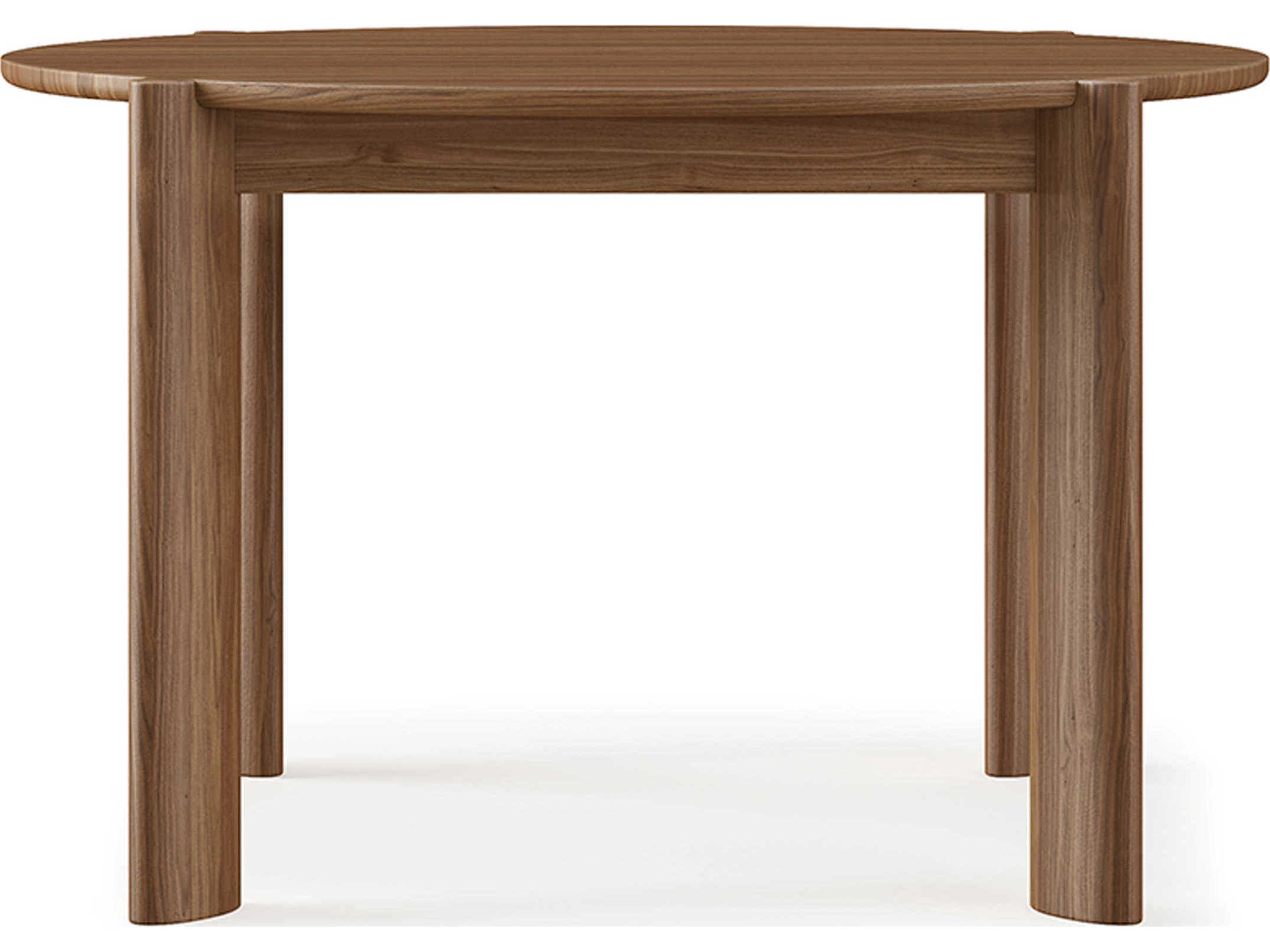 Gus* Modern Bancroft Round Fabric Walnut Dining Table