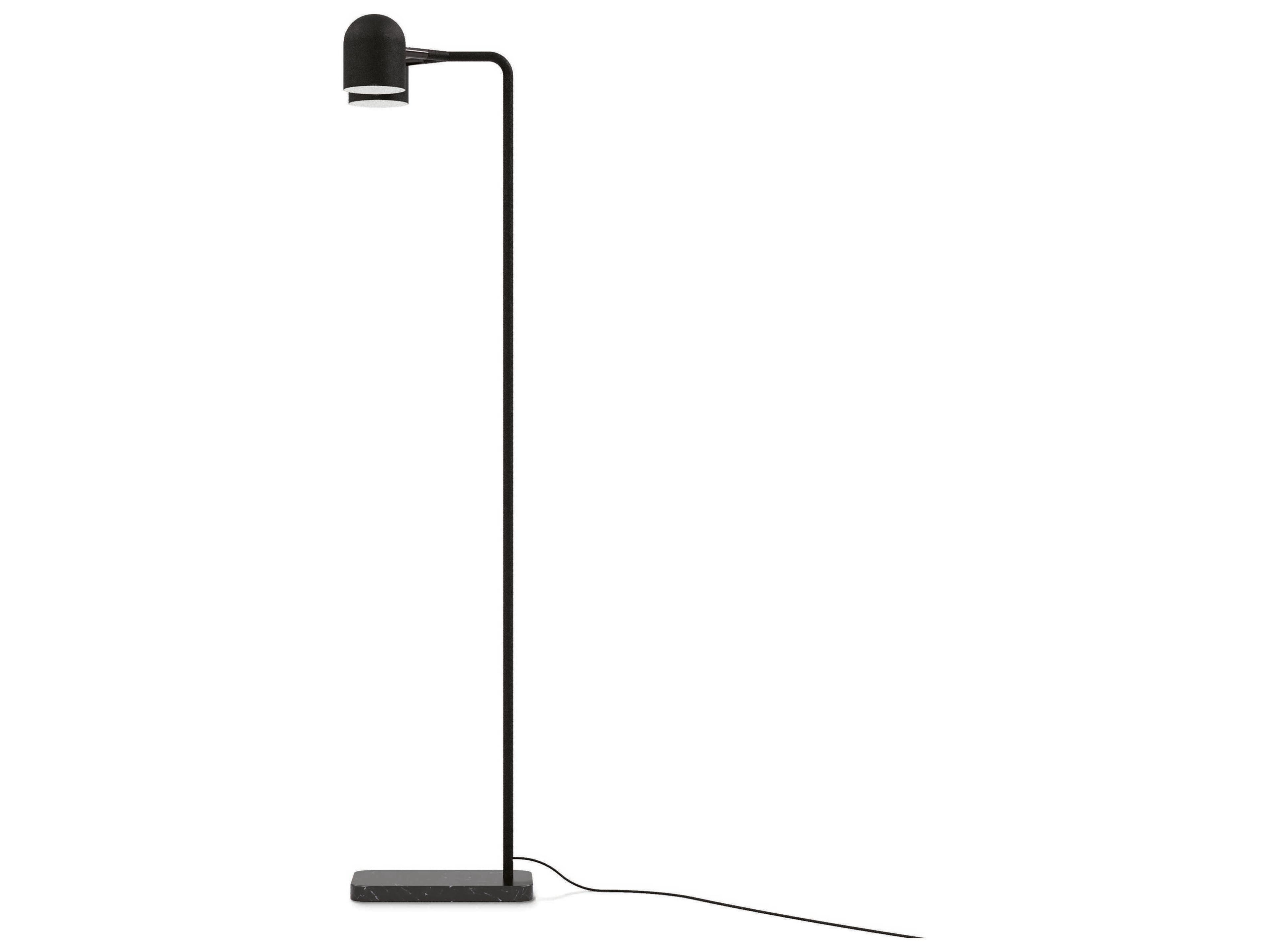 Gus* Modern Tandem Nero Marble Black LED Floor Lamp
