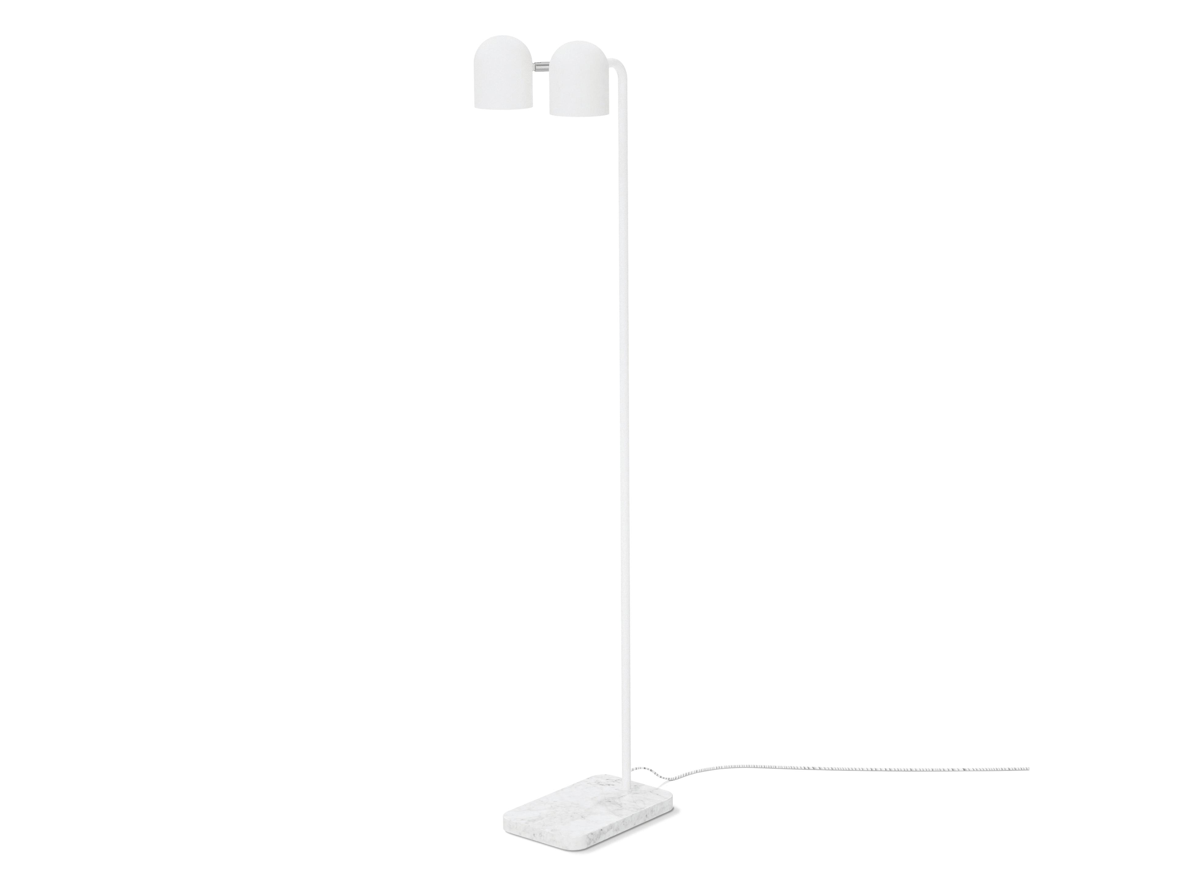 Tandem Bianca Marble White LED Floor Lamp