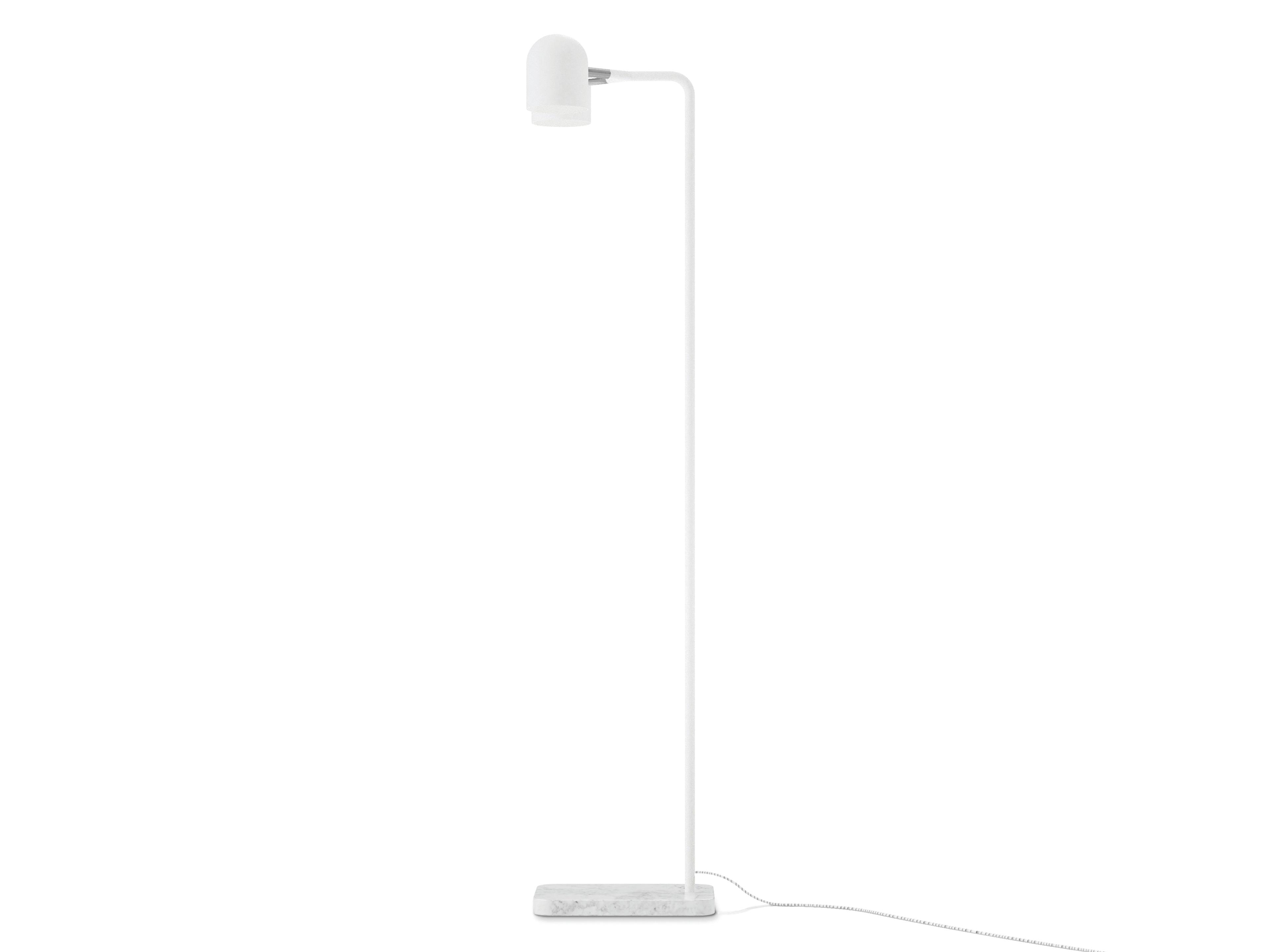 Gus* Modern Tandem Bianca Marble White LED Floor Lamp