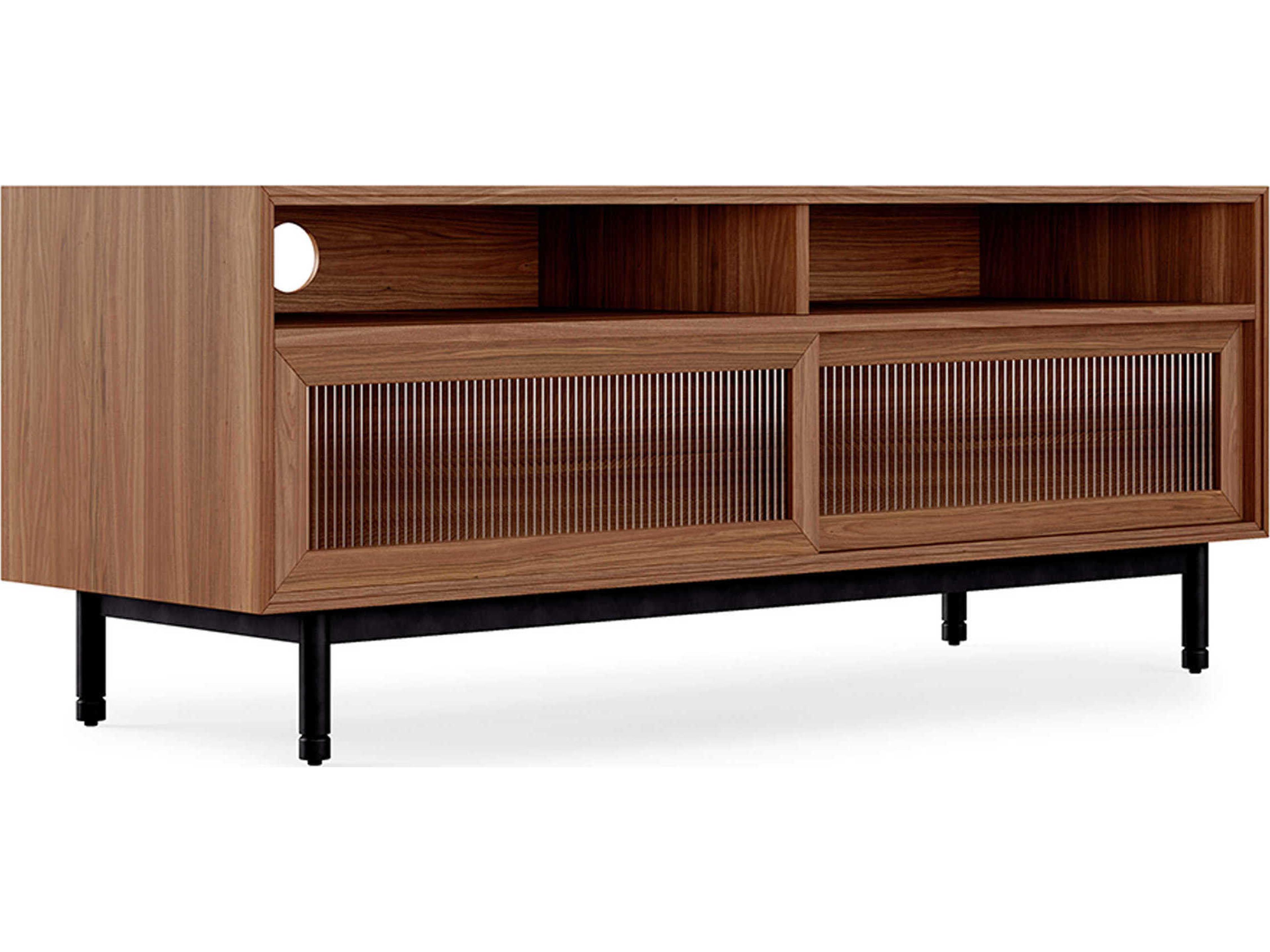 Munro Media Console 59-Inch Walnut Wood