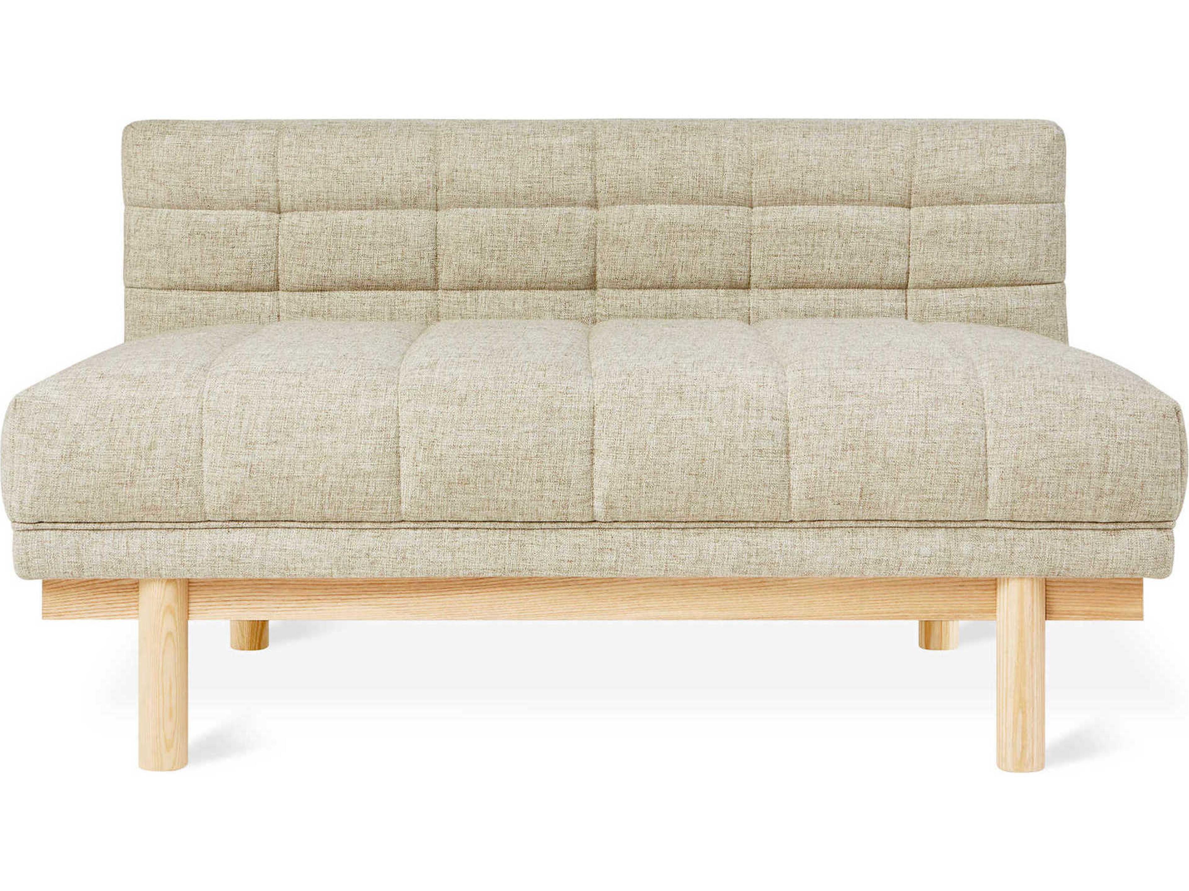 Gus* Modern Mulholland Beige Fabric Tufted Chair and a Half