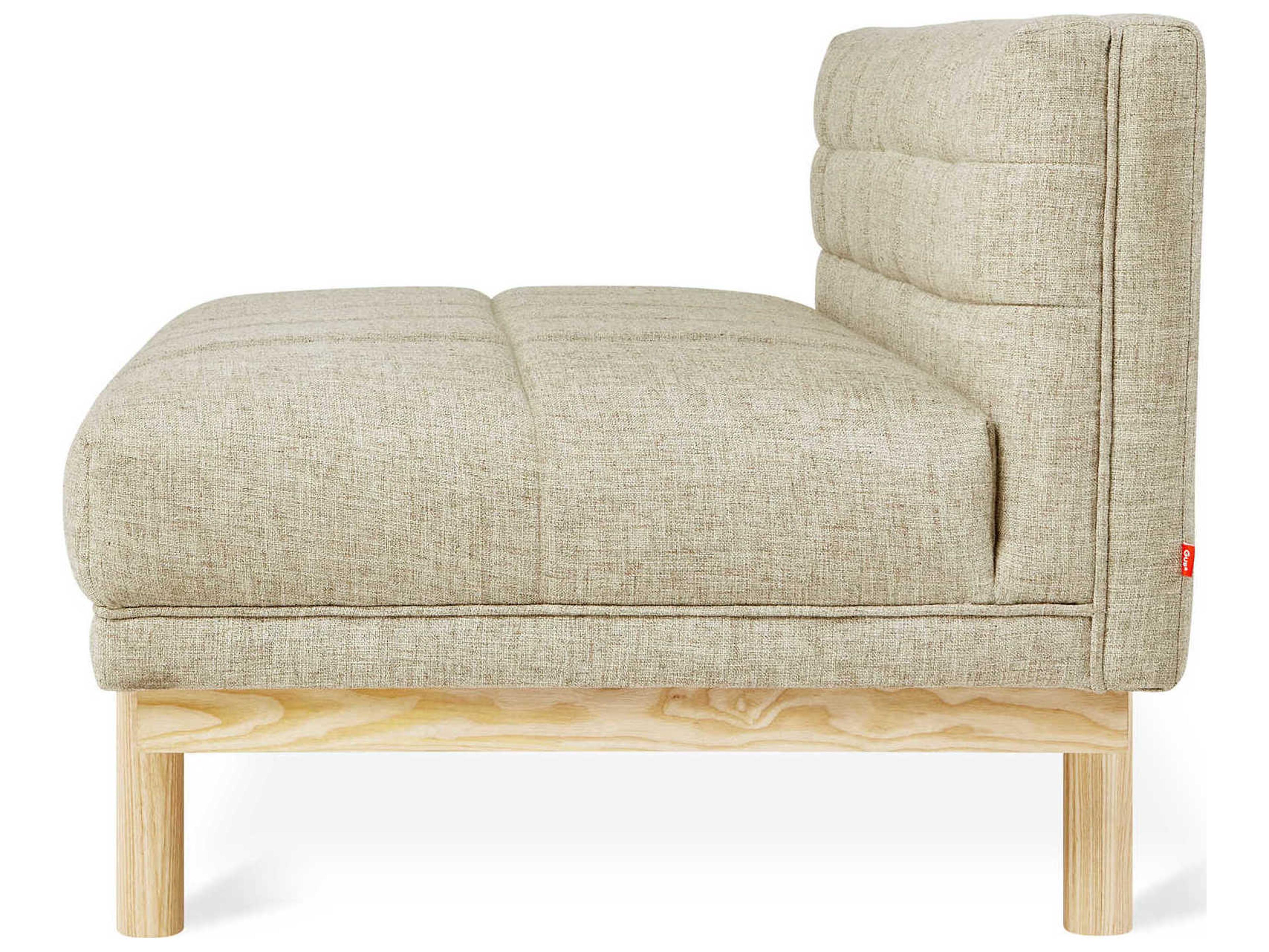 Gus* Modern Mulholland Beige Fabric Tufted Chair and a Half