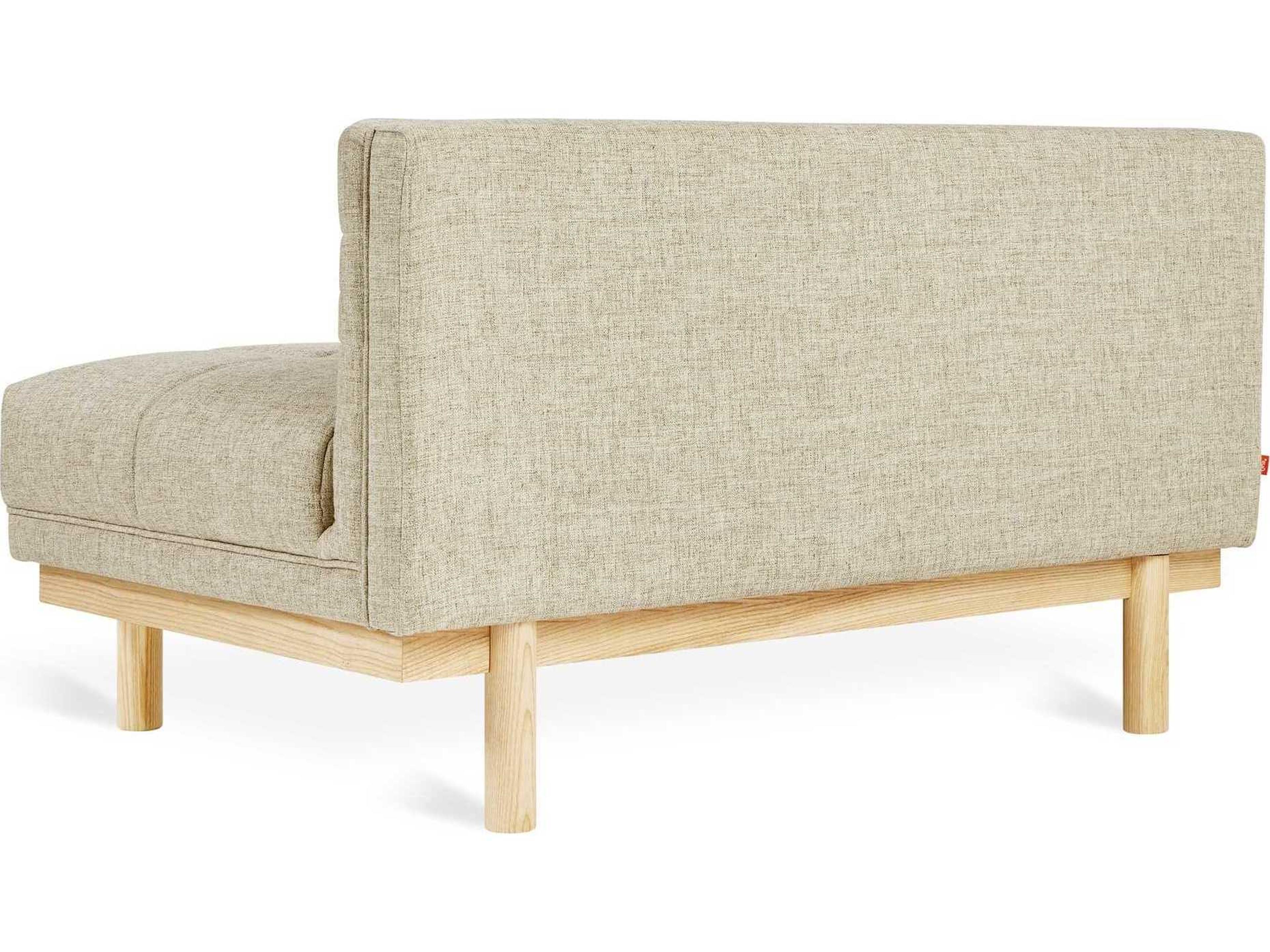 Gus* Modern Mulholland Beige Fabric Tufted Chair and a Half