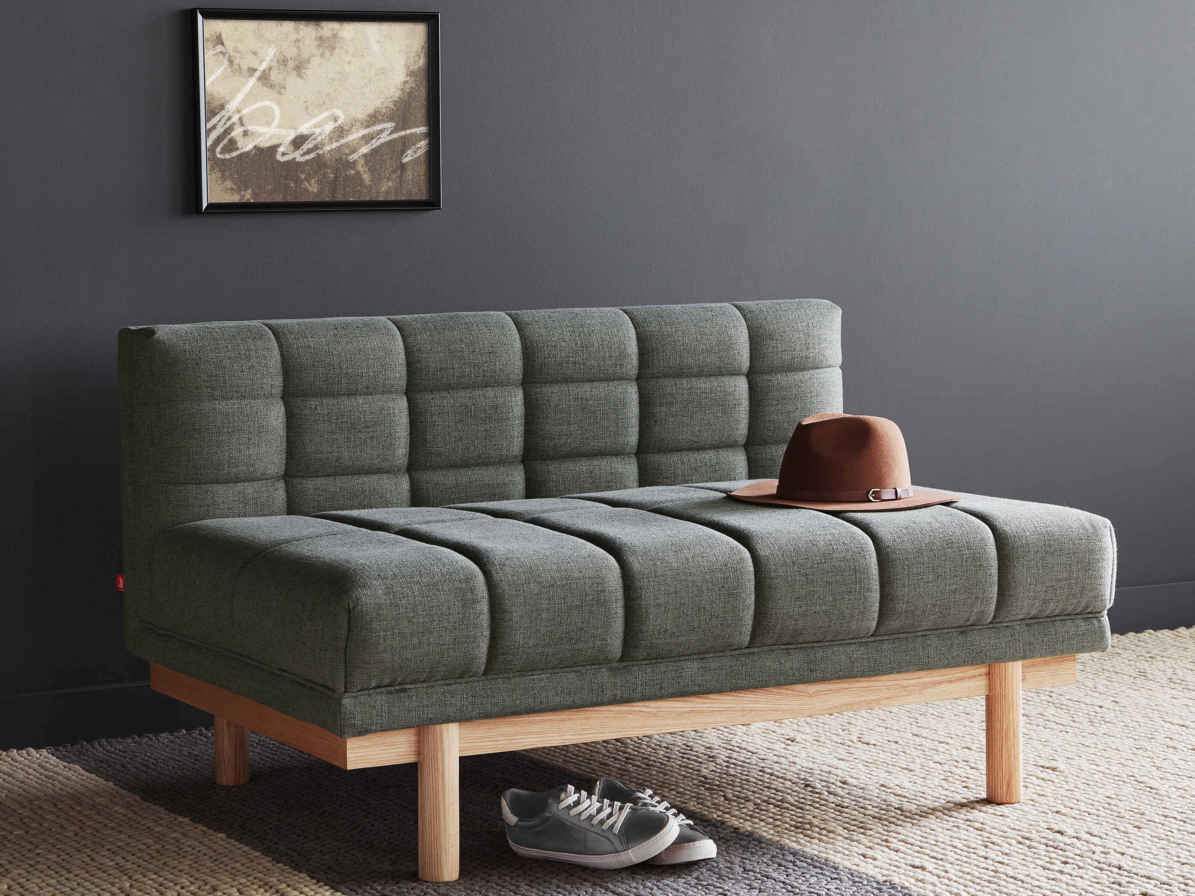 Gus* Modern Mulholland Brown Fabric Tufted Chair and a Half