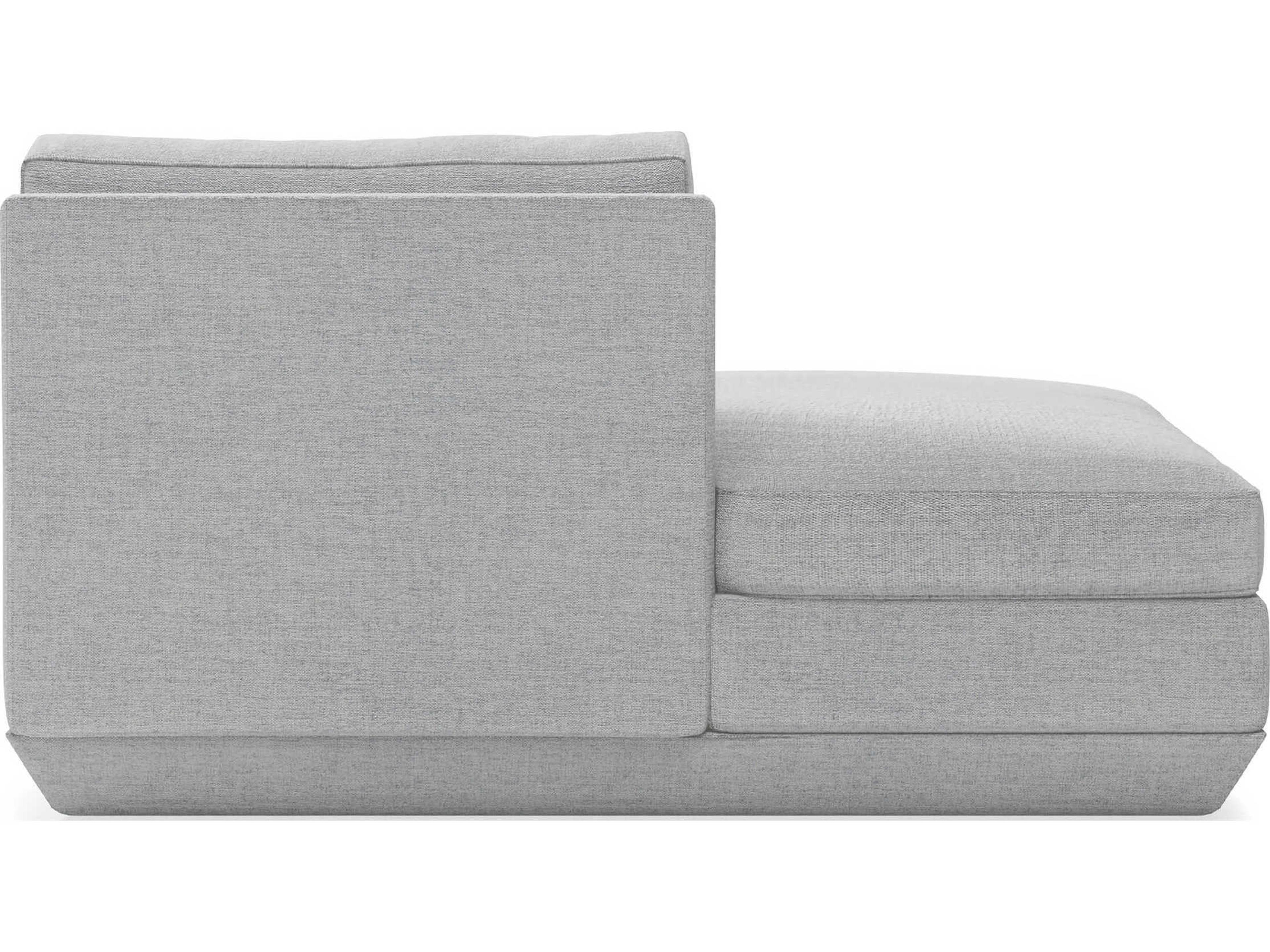 Gus* Modern Podium Bayview Silver Gray Upholstered Chaise