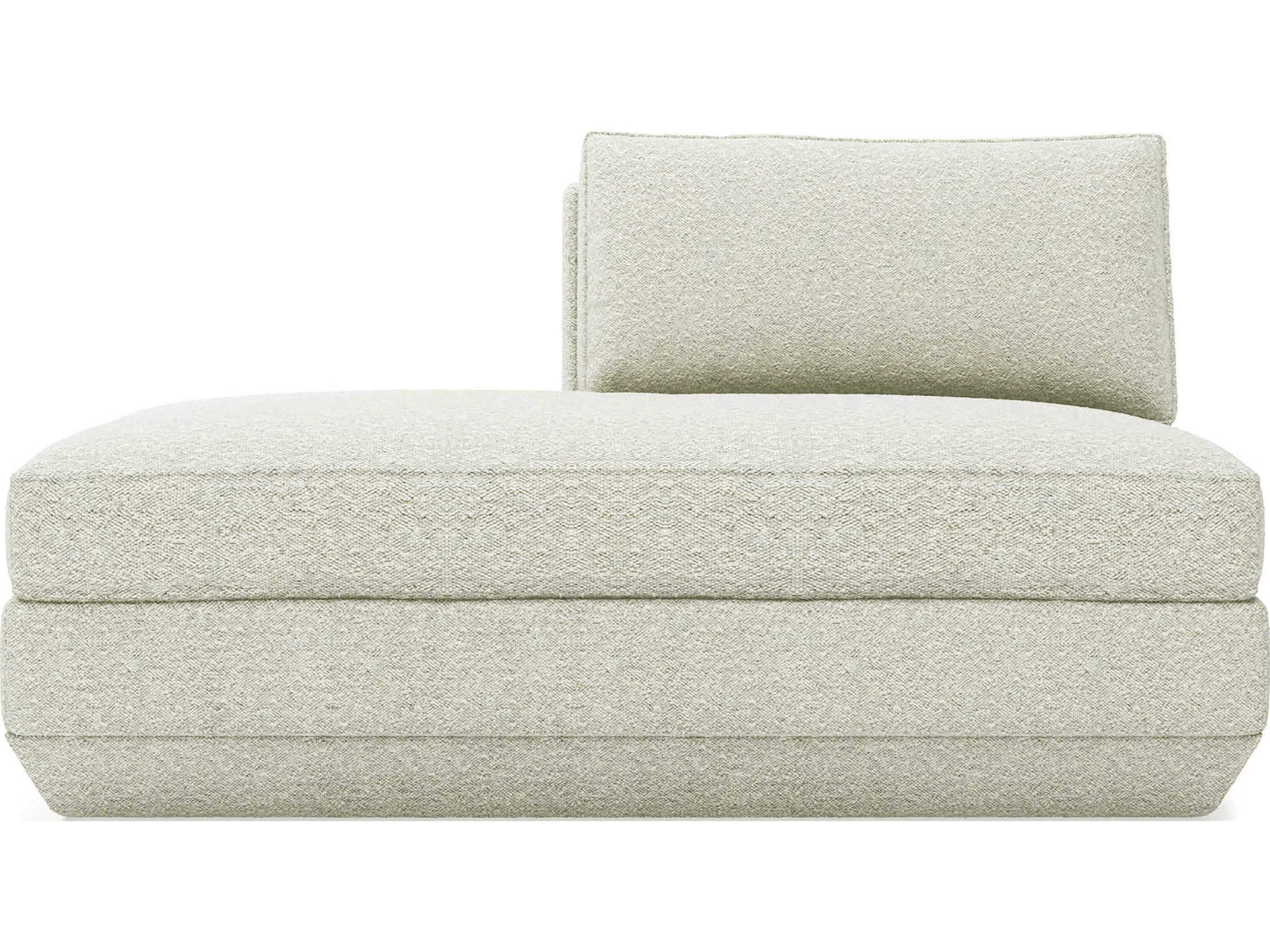 Gus* Modern Podium Copenhagen Fossil White Upholstered Chaise