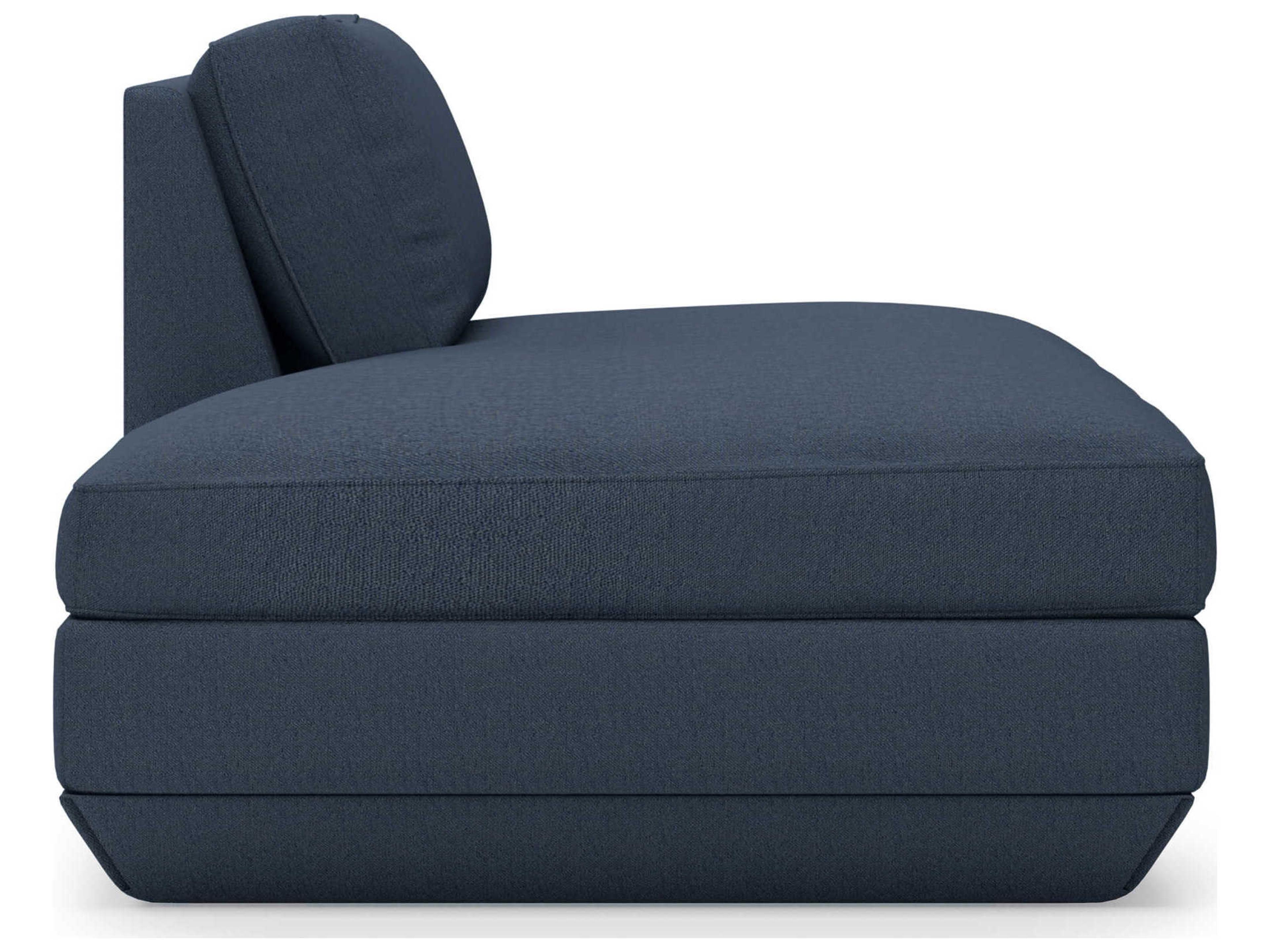 Gus* Modern Podium Hanson Navy Blue Upholstered Chaise