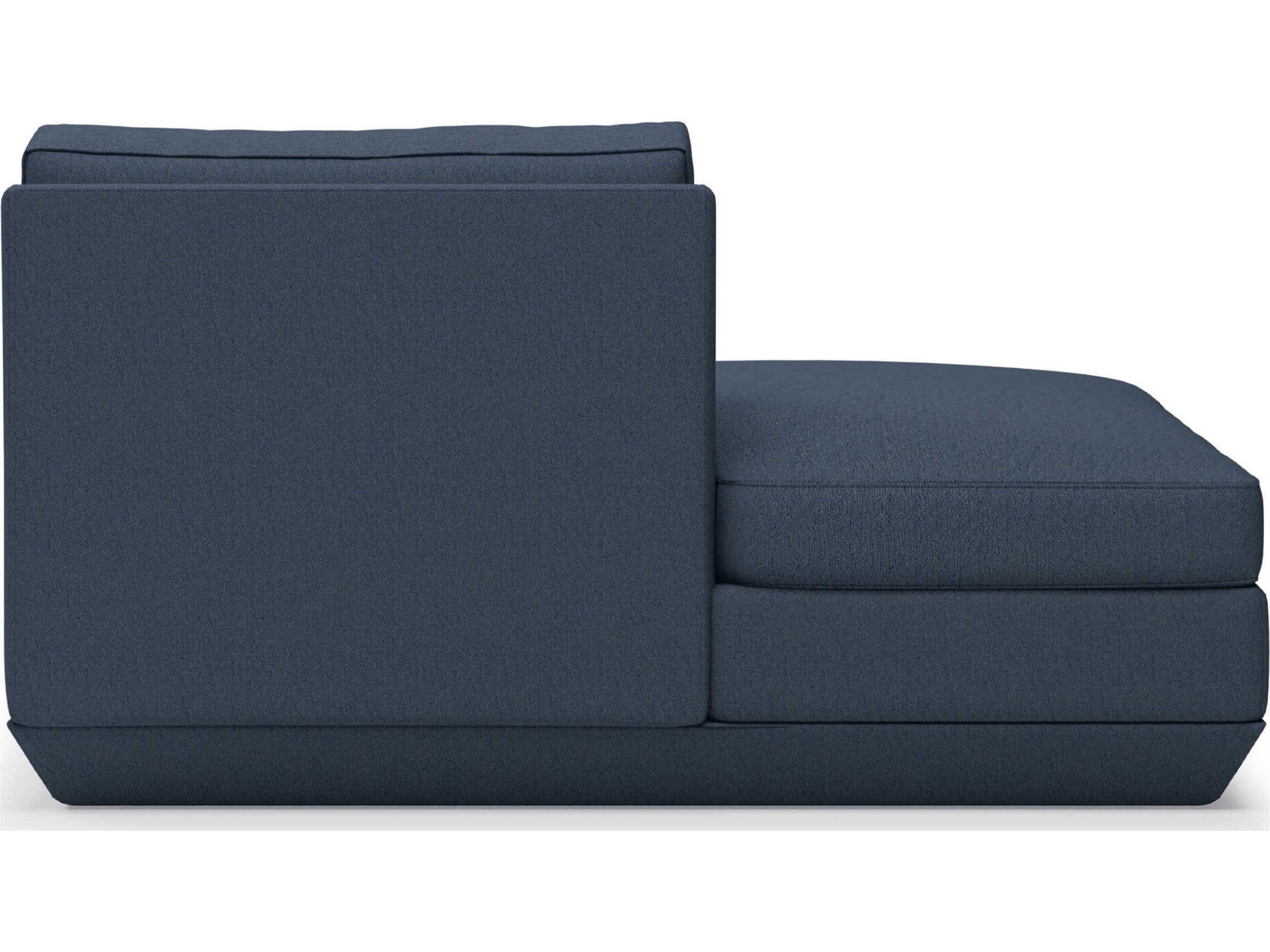 Gus* Modern Podium Hanson Navy Blue Upholstered Chaise