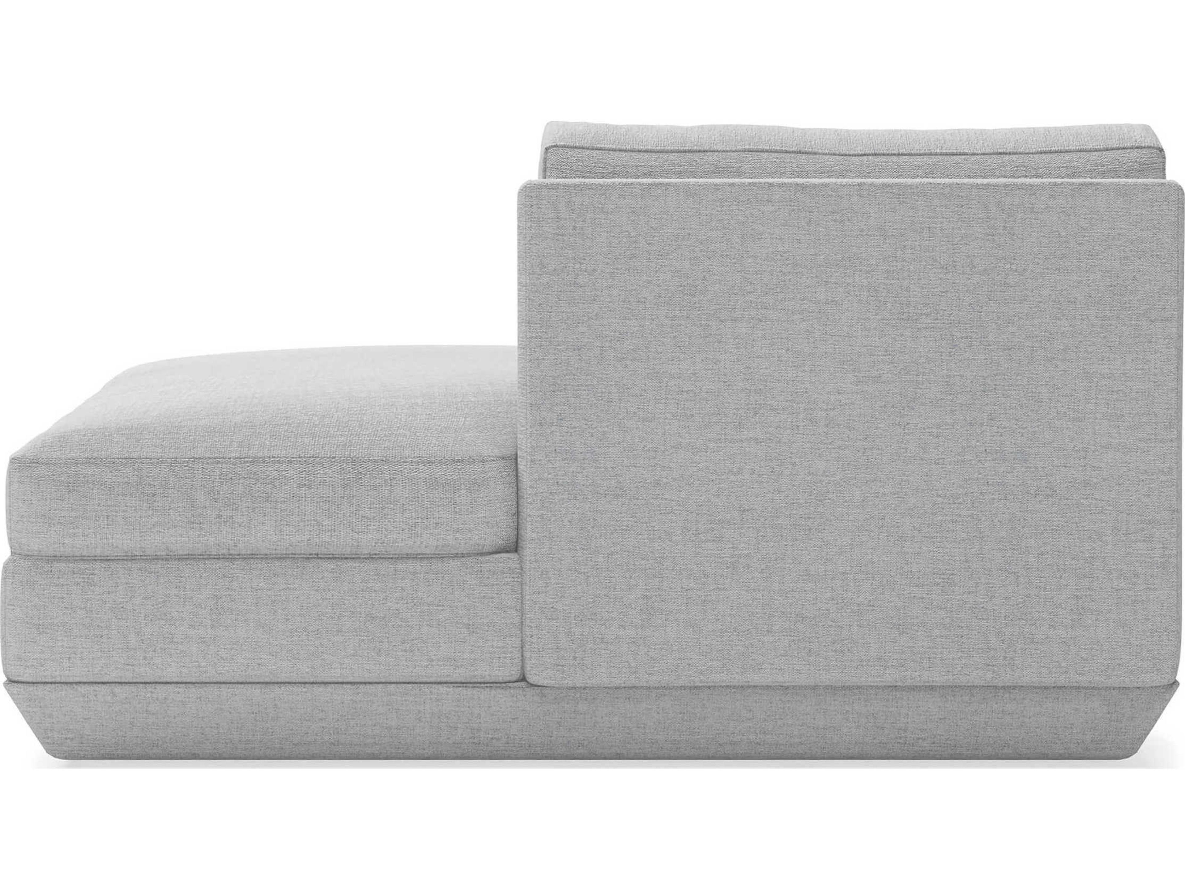 Gus* Modern Podium Bayview Silver Gray Upholstered Chaise