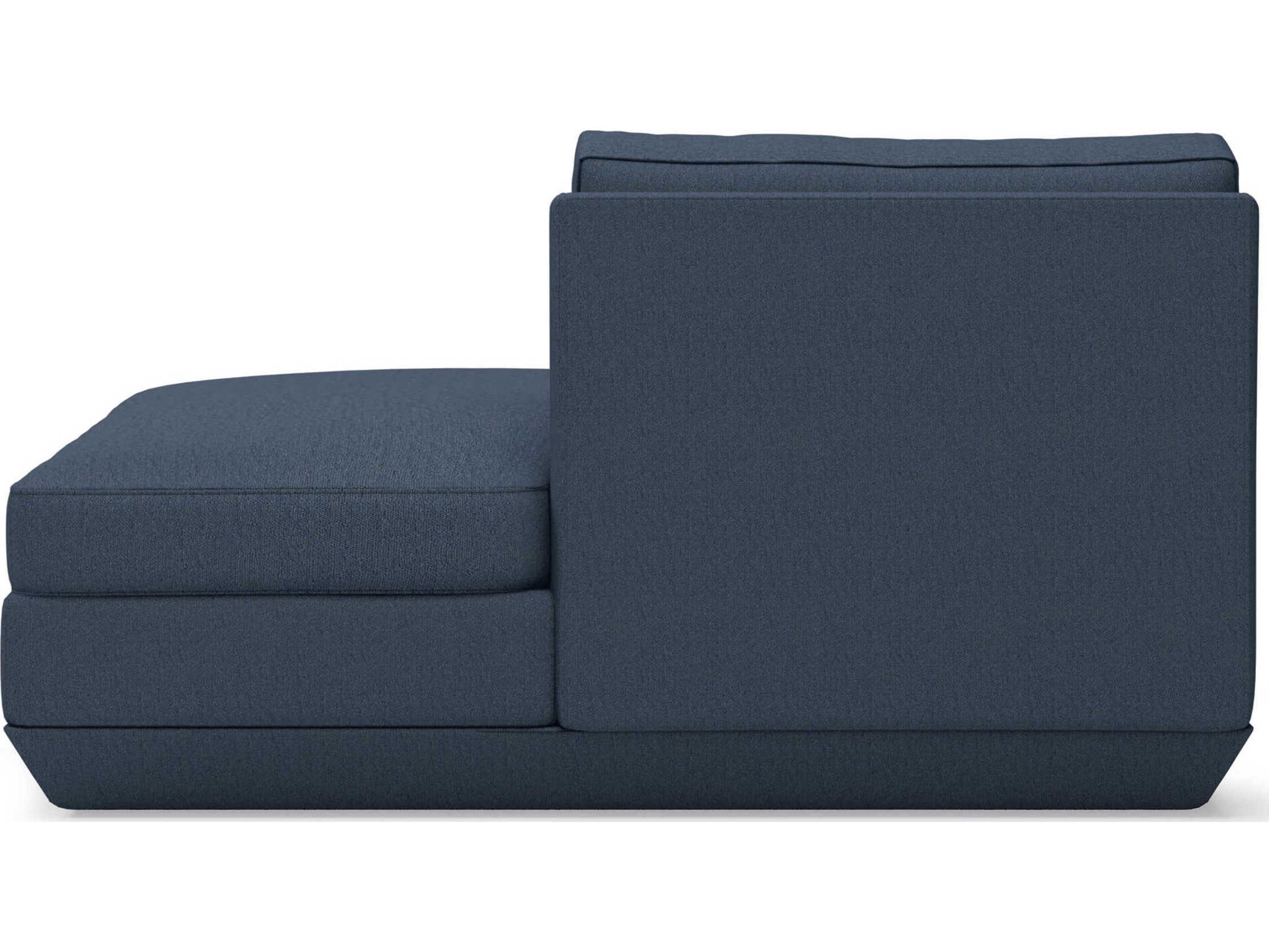 Gus* Modern Podium Hanson Navy Blue Upholstered Chaise