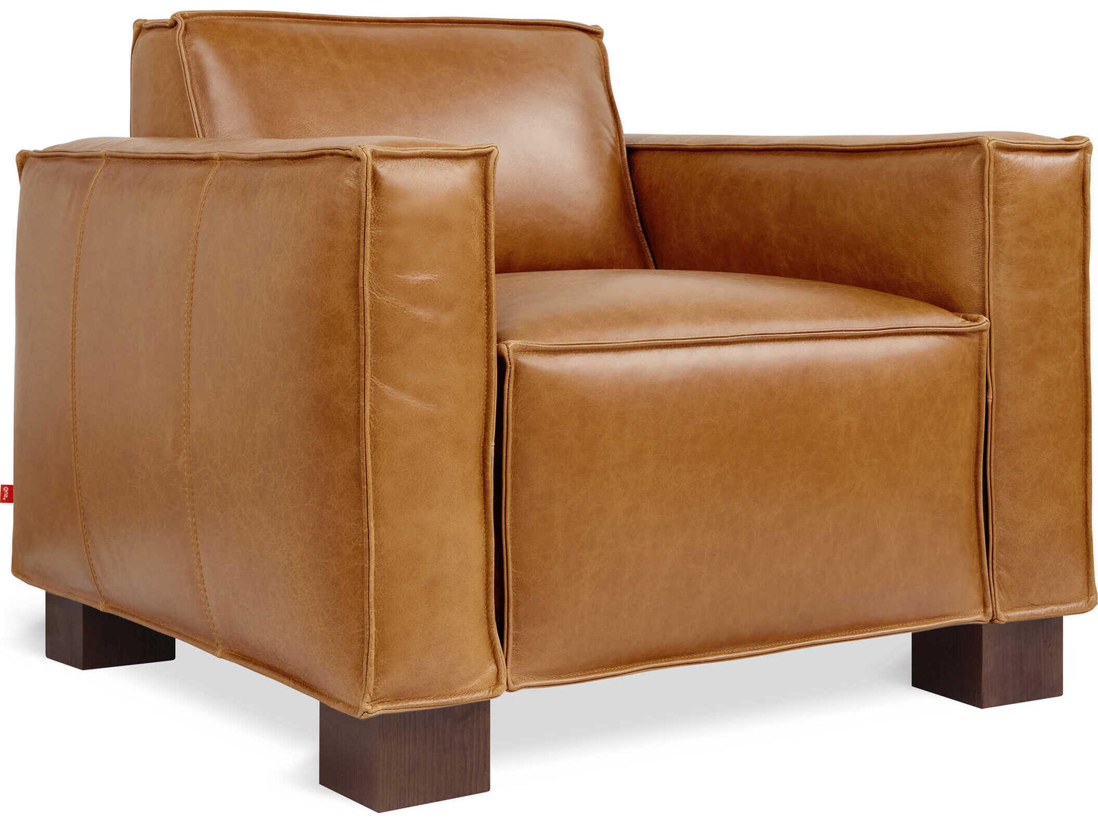 Cabot Tucson Sienna Brown Leather Accent Chair