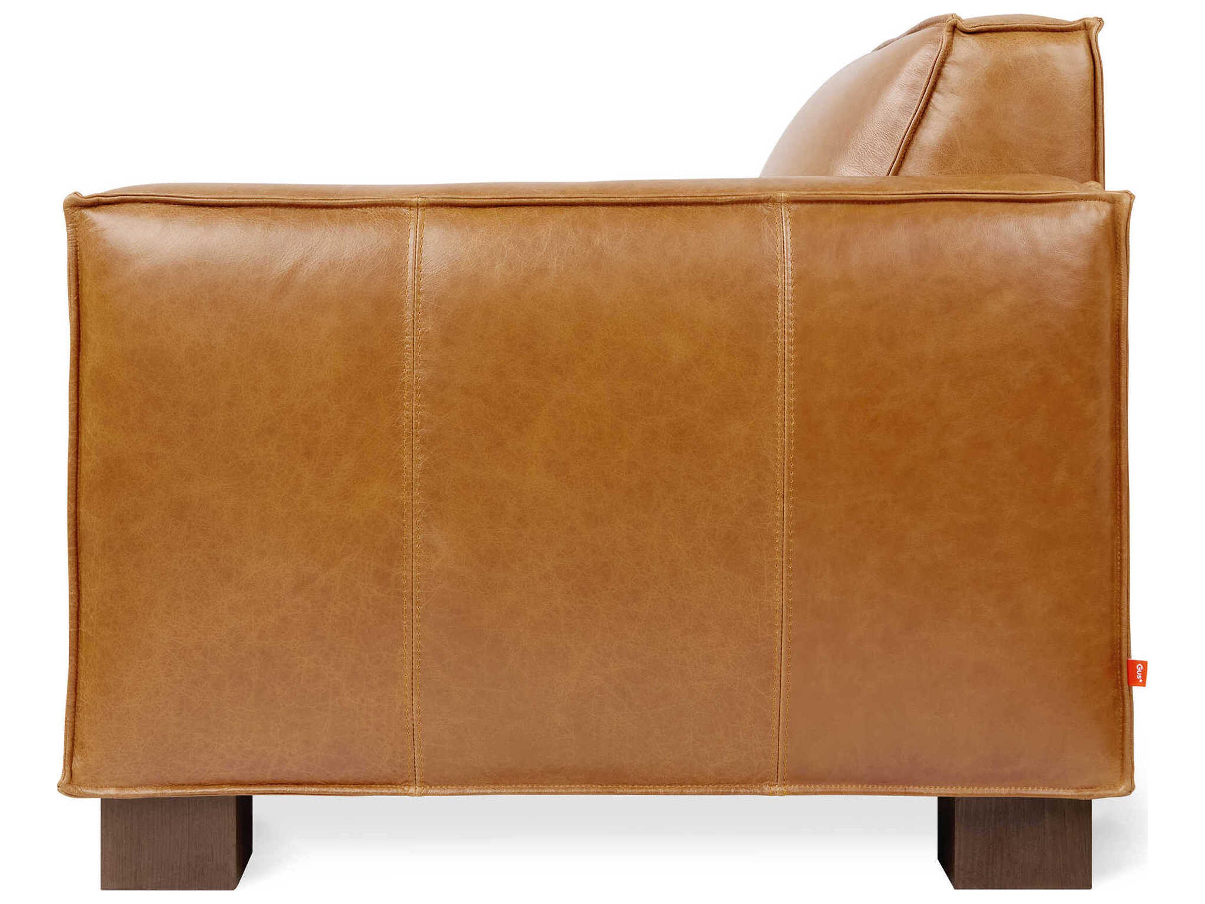 Gus* Modern Cabot Tucson Sienna Brown Leather Accent Chair