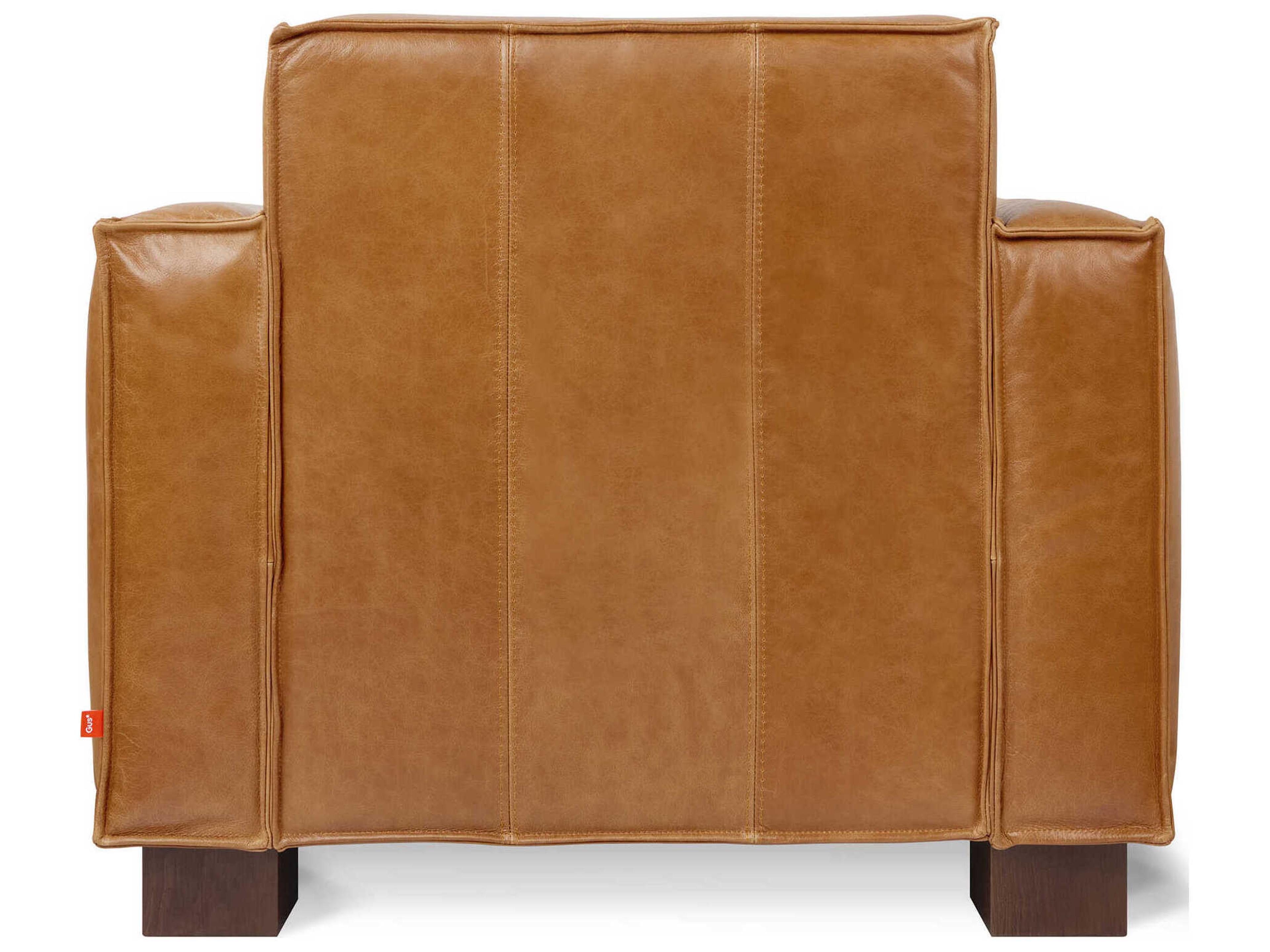 Gus* Modern Cabot Tucson Sienna Brown Leather Accent Chair