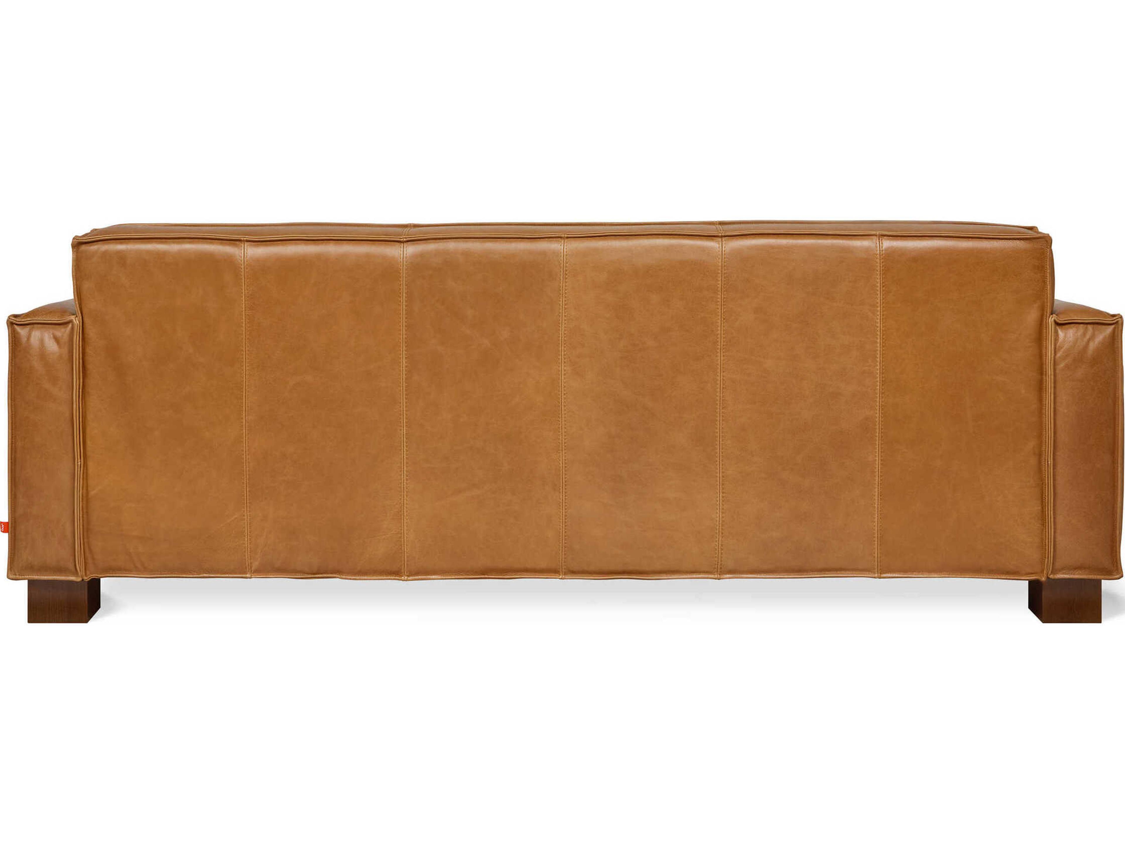 Gus* Modern Cabot Tucson Sienna Leather Brown Sofa