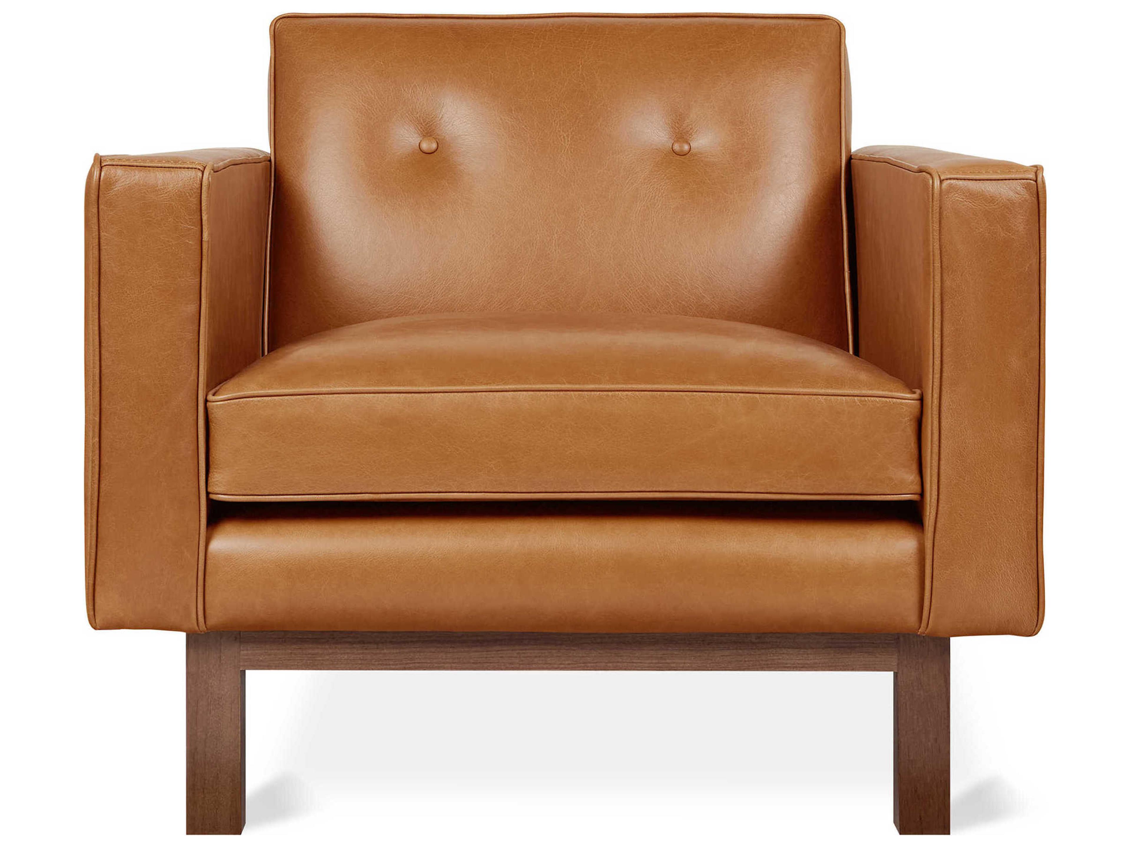 Gus* Modern Embassy Tucson Sienna Brown Leather Accent Chair