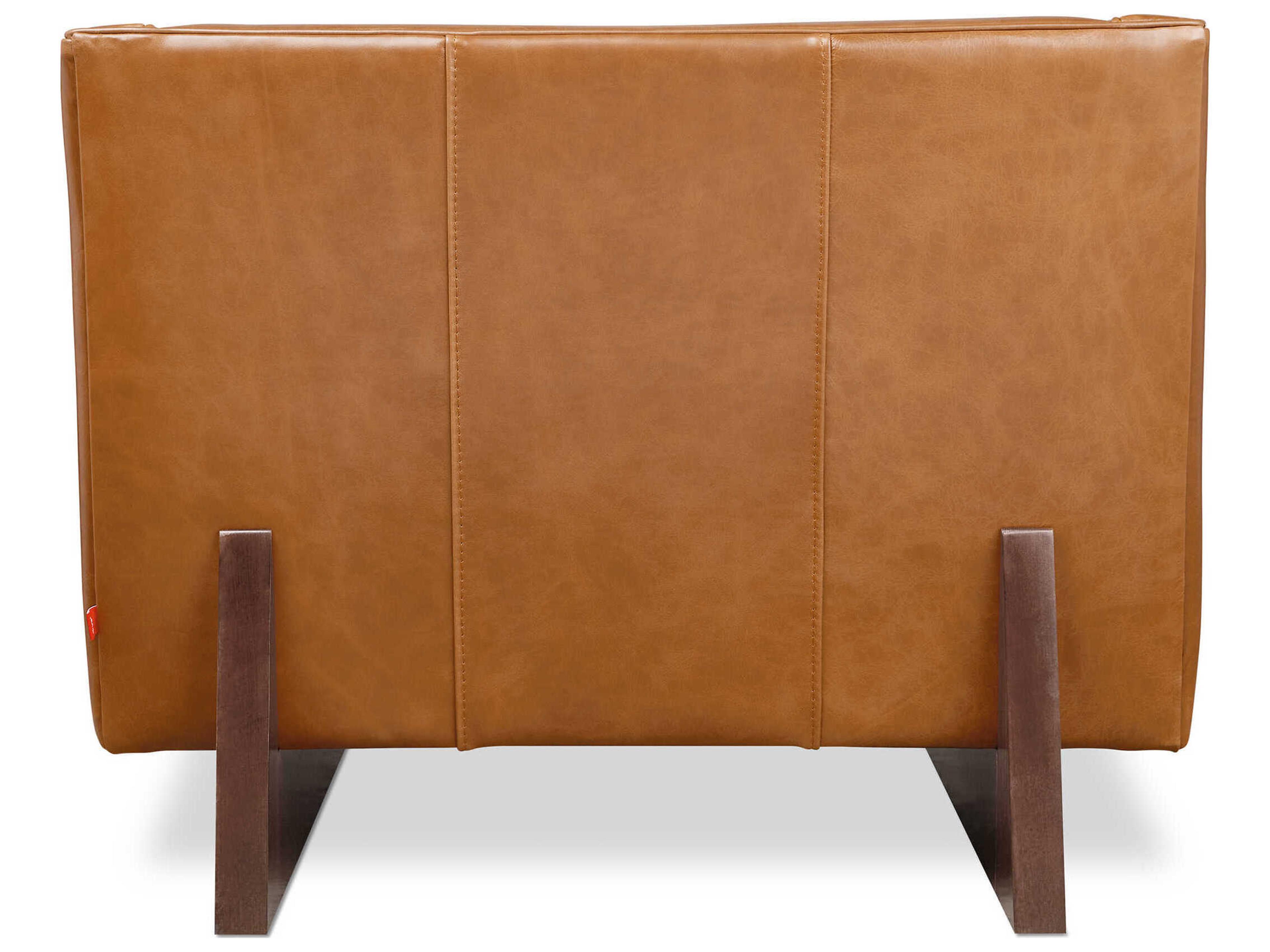 Gus* Modern Wallace Sienna Brown Leather Accent Chair