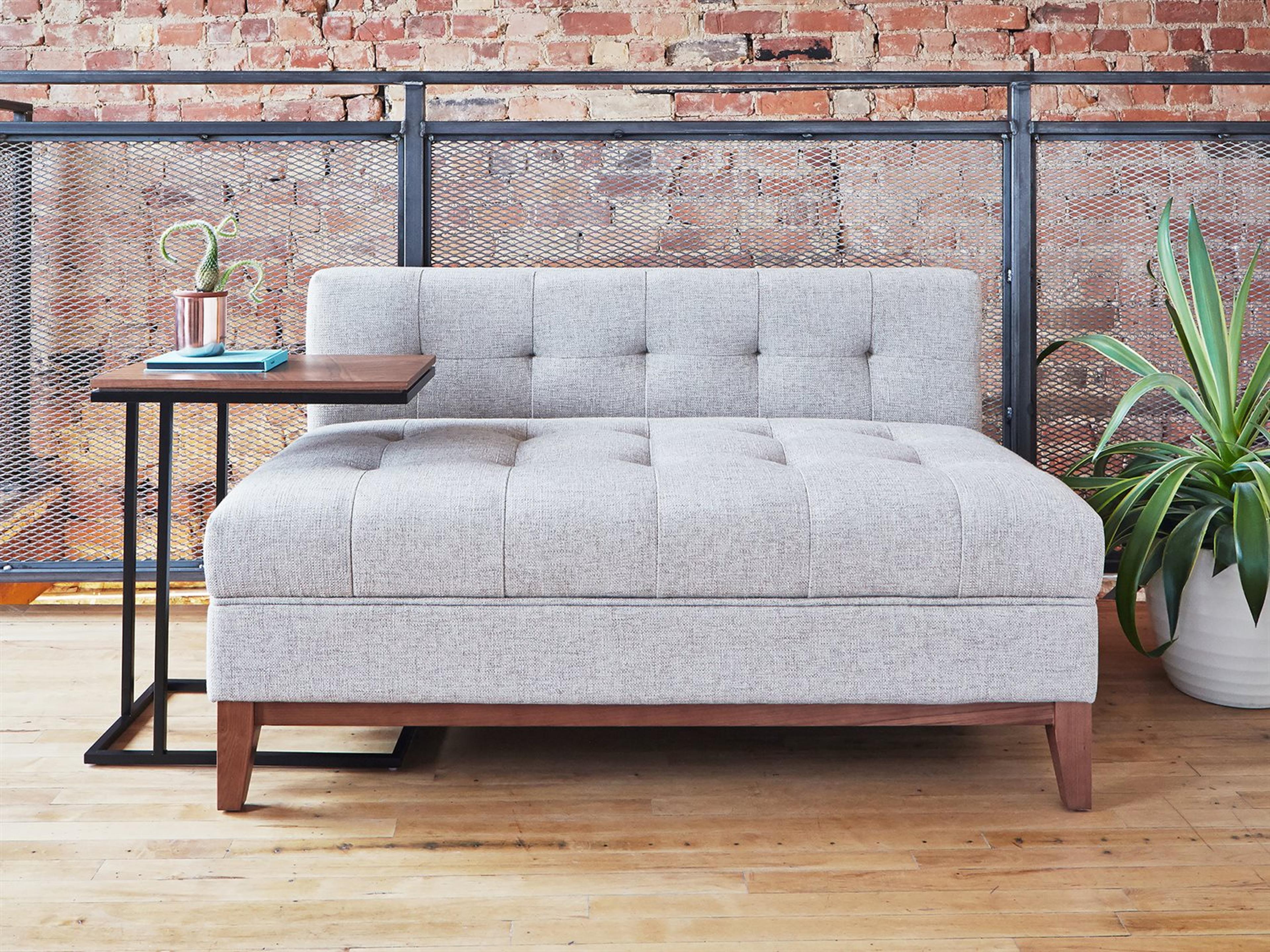 Gus* Modern Tobias Rectangular Wood Walnut Black End Table