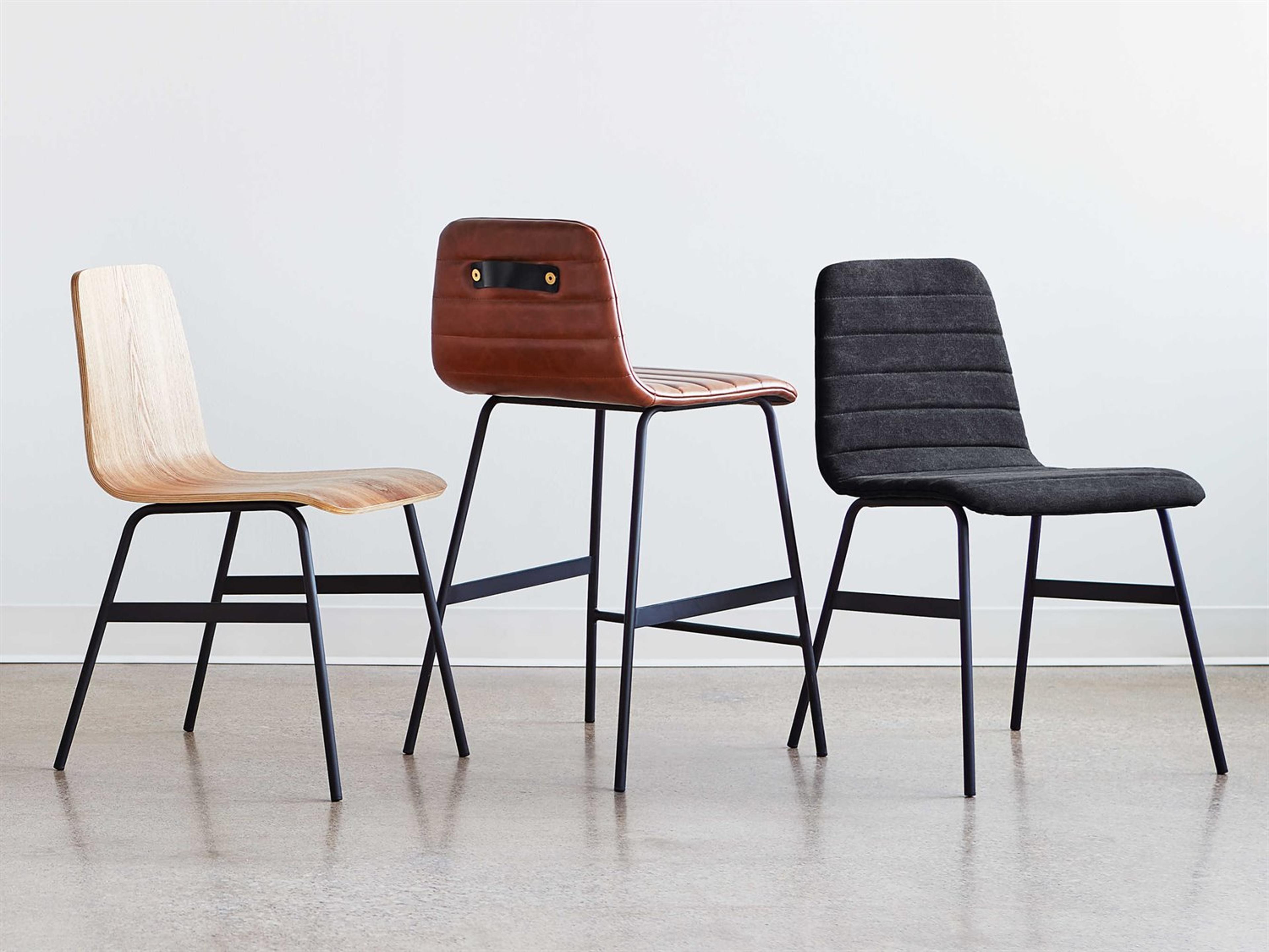 Gus* Modern Lecture Leather Saddle Brown Counter Stool