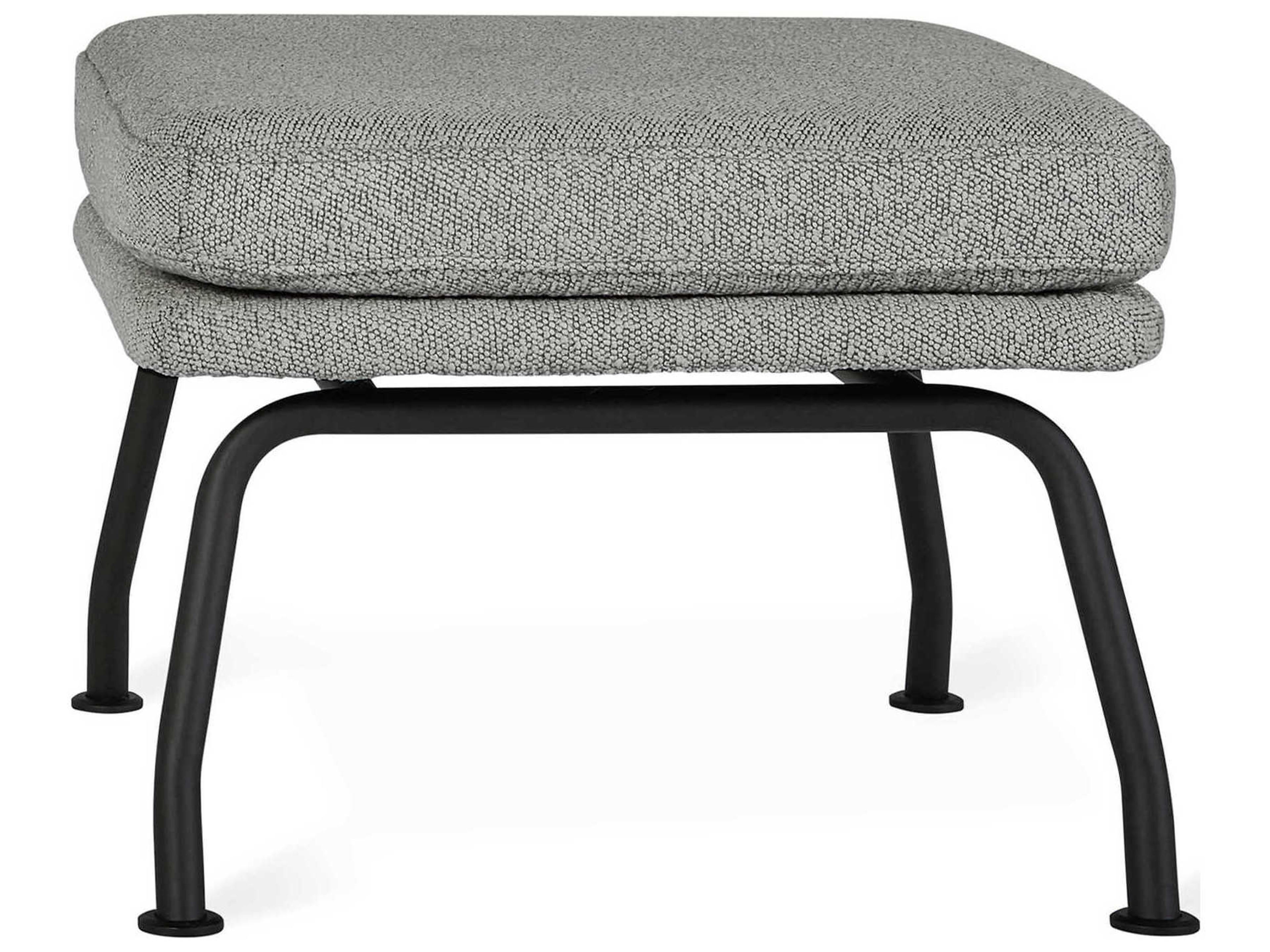 Gus* Modern Tallinn Copenhagen Iron Gray Upholstered Ottoman