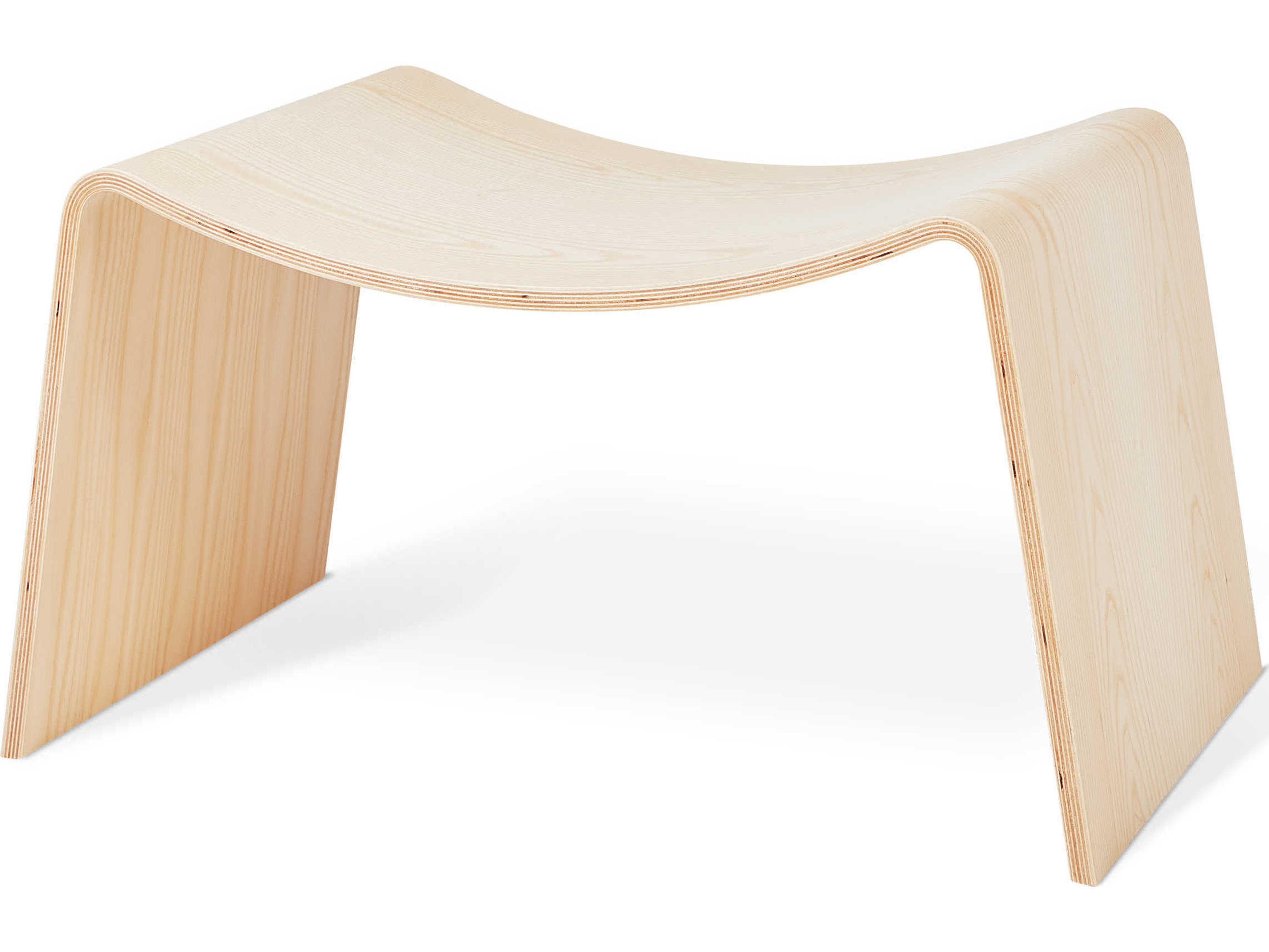 Wave Ash Blonde Brown Accent Stool