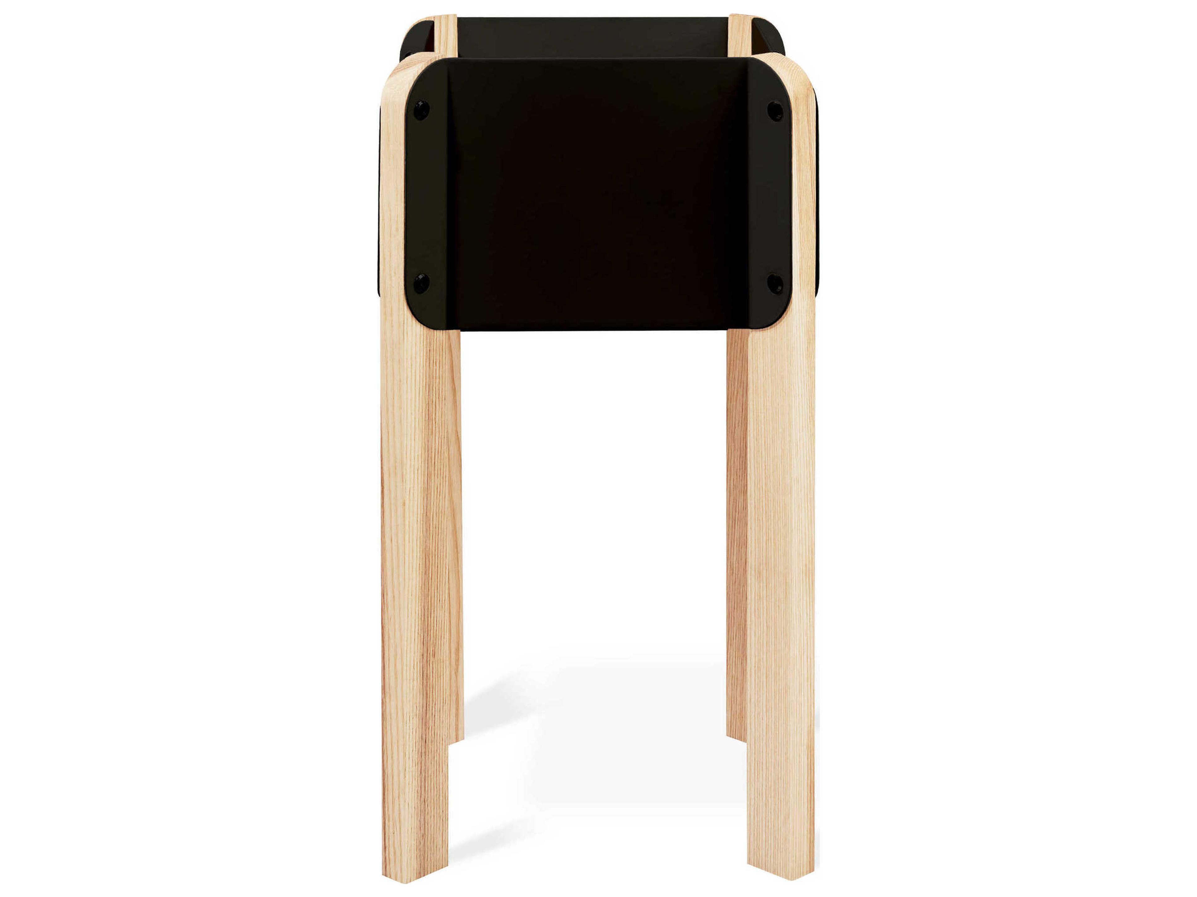 Gus* Modern Atrium Black / Ash Natural 22" High Plant Stand