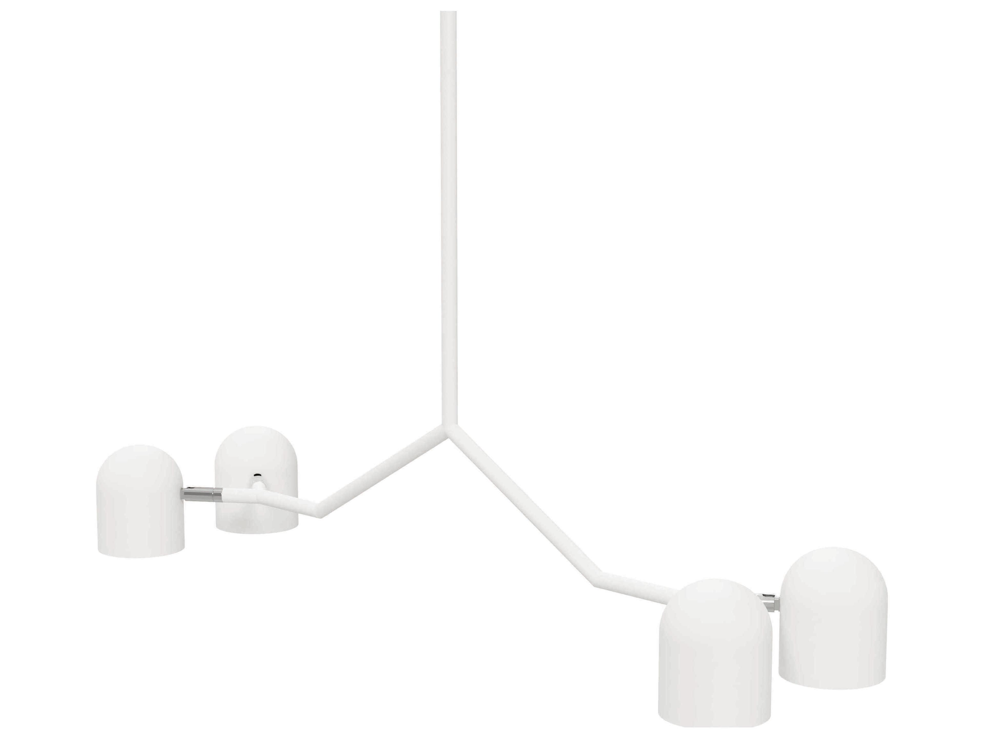 Gus* Modern Tandem 4-Light White LED Dome Linear Island Pendant