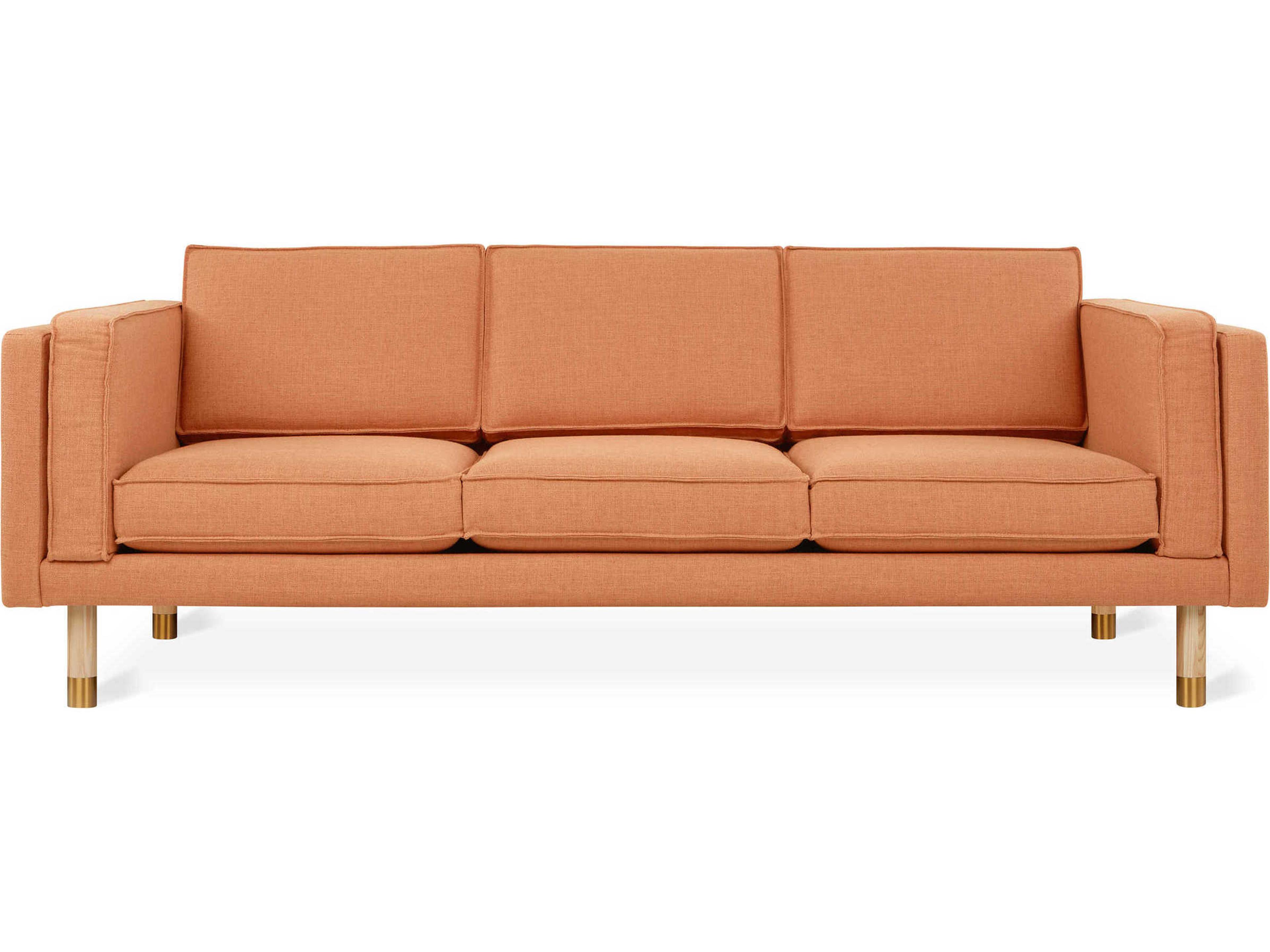 Gus* Modern Augusta Caledon Sedona Orange Upholstered Sofa